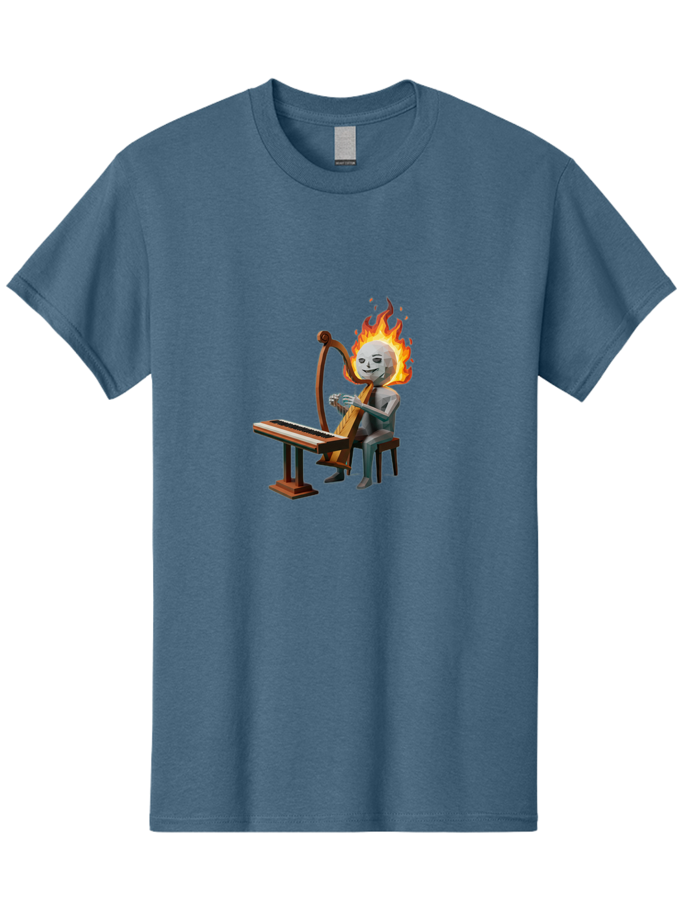 Skeleton-Playing-Lyre Men'S Graphic Tee, 100% Cotton, Comfortable Casual Summer Wear, Machine Washable, Vintage Camera, Old Camera, Antique Camera, Black Camera, Classic Photography, Photography Equipment, Nostalgic Device, Film Camera, Ban483 4