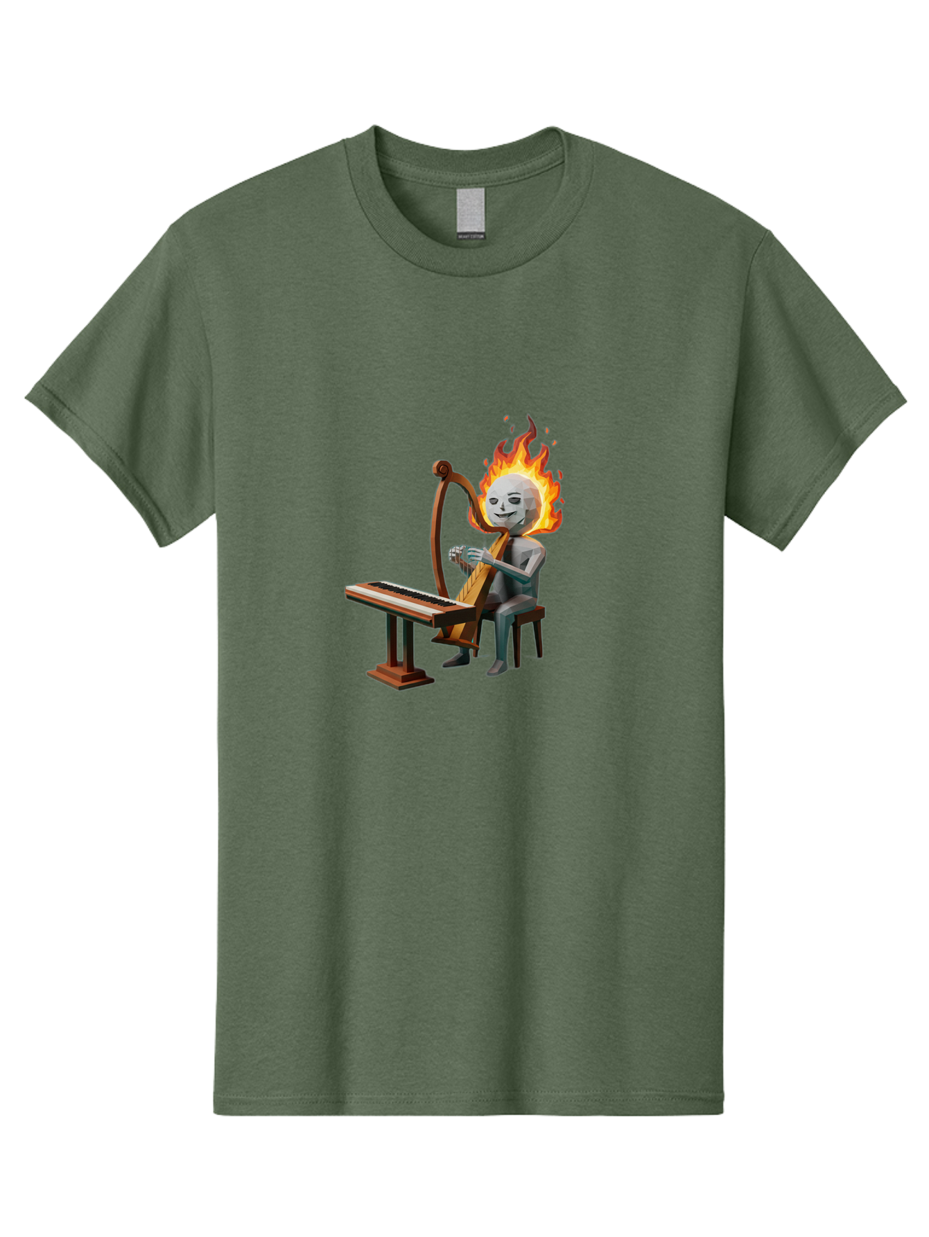 Skeleton-Playing-Lyre Men'S Graphic Tee, 100% Cotton, Comfortable Casual Summer Wear, Machine Washable, Vintage Camera, Old Camera, Antique Camera, Black Camera, Classic Photography, Photography Equipment, Nostalgic Device, Film Camera, Ban483 12