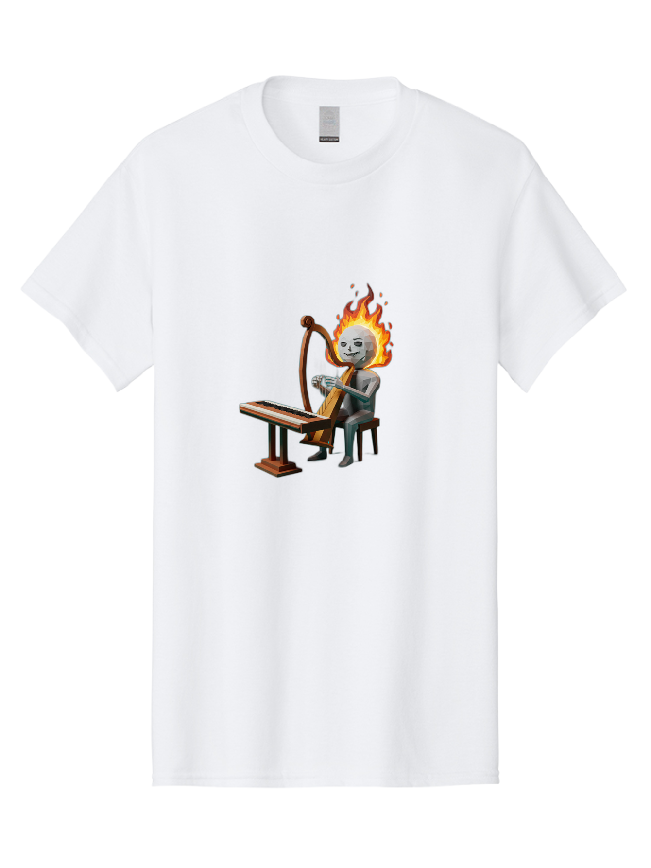 Skeleton-Playing-Lyre Men'S Graphic Tee, 100% Cotton, Comfortable Casual Summer Wear, Machine Washable, Vintage Camera, Old Camera, Antique Camera, Black Camera, Classic Photography, Photography Equipment, Nostalgic Device, Film Camera, Ban483 14