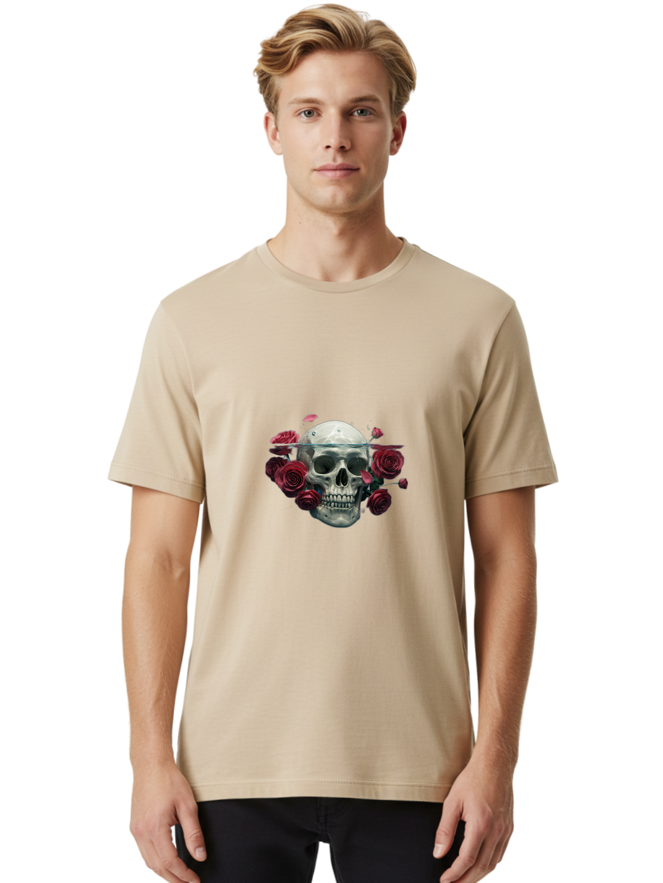 Skull-And-Roses Men'S Graphic Tee, 100% Cotton, Comfortable Casual Summer Wear, Machine Washable, Vintage Camera, Old Camera, Antique Camera, Black Camera, Classic Photography, Photography Equipment, Nostalgic Device, Film Camera, Camera Art Ban484 30