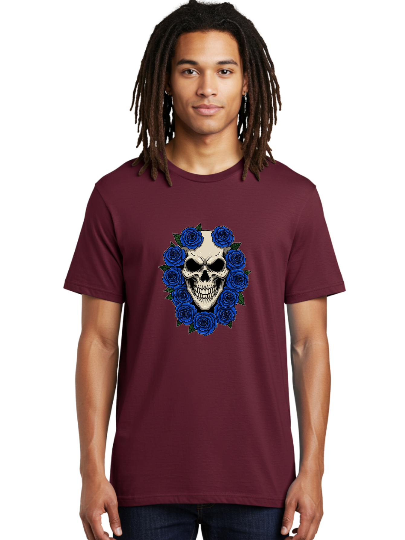 Skull-With-Blue-Roses Men'S Graphic Tee, 100% Cotton, Comfortable Casual Summer Wear, Machine Washable, Vintage Camera, Old Camera, Antique Camera, Black Camera, Classic Photography, Photography Equipment, Nostalgic Device, Film Camera, Ban485 22
