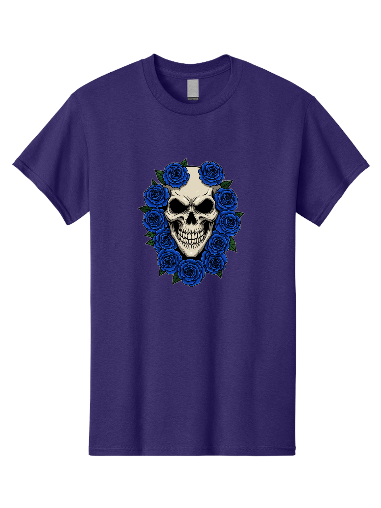 Skull-With-Blue-Roses Men'S Graphic Tee, 100% Cotton, Comfortable Casual Summer Wear, Machine Washable, Vintage Camera, Old Camera, Antique Camera, Black Camera, Classic Photography, Photography Equipment, Nostalgic Device, Film Camera, Ban485 9