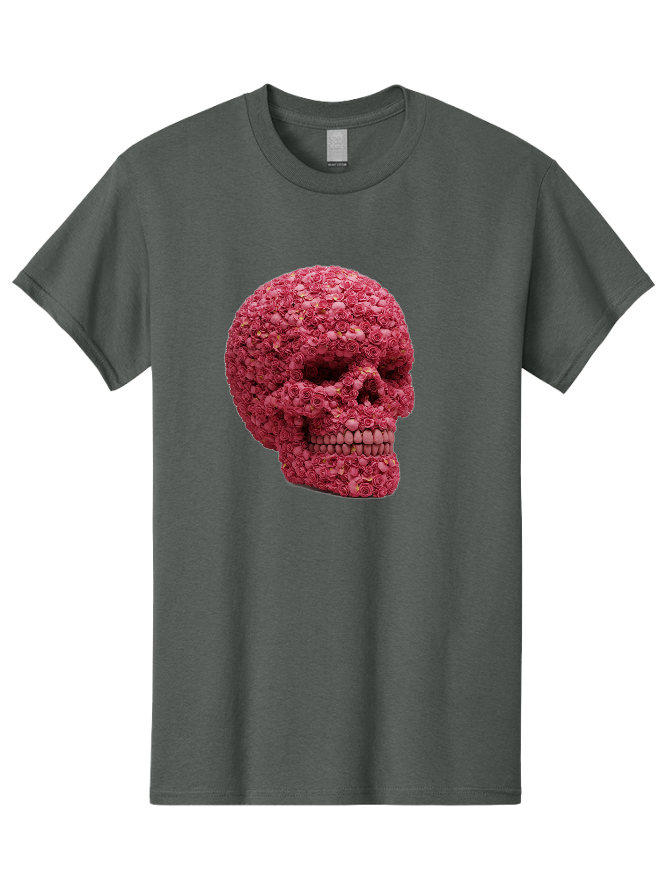 Skull-With-Pink-Roses-2 Men'S Graphic Tee, 100% Cotton, Comfortable Casual Summer Wear, Machine Washable, Vintage Camera, Old Camera, Antique Camera, Black Camera, Classic Photography, Photography Equipment, Nostalgic Device, Film Camera, Ban486 9