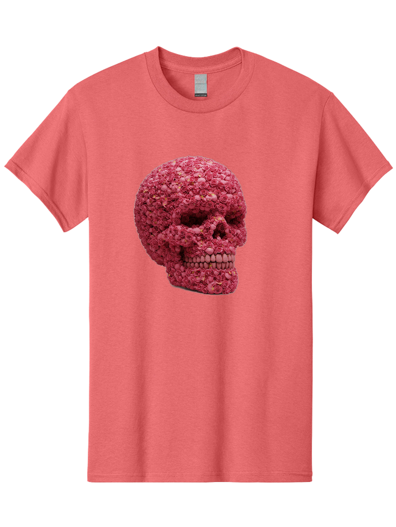 Skull-With-Pink-Roses-2 Men'S Graphic Tee, 100% Cotton, Comfortable Casual Summer Wear, Machine Washable, Vintage Camera, Old Camera, Antique Camera, Black Camera, Classic Photography, Photography Equipment, Nostalgic Device, Film Camera, Ban486 15