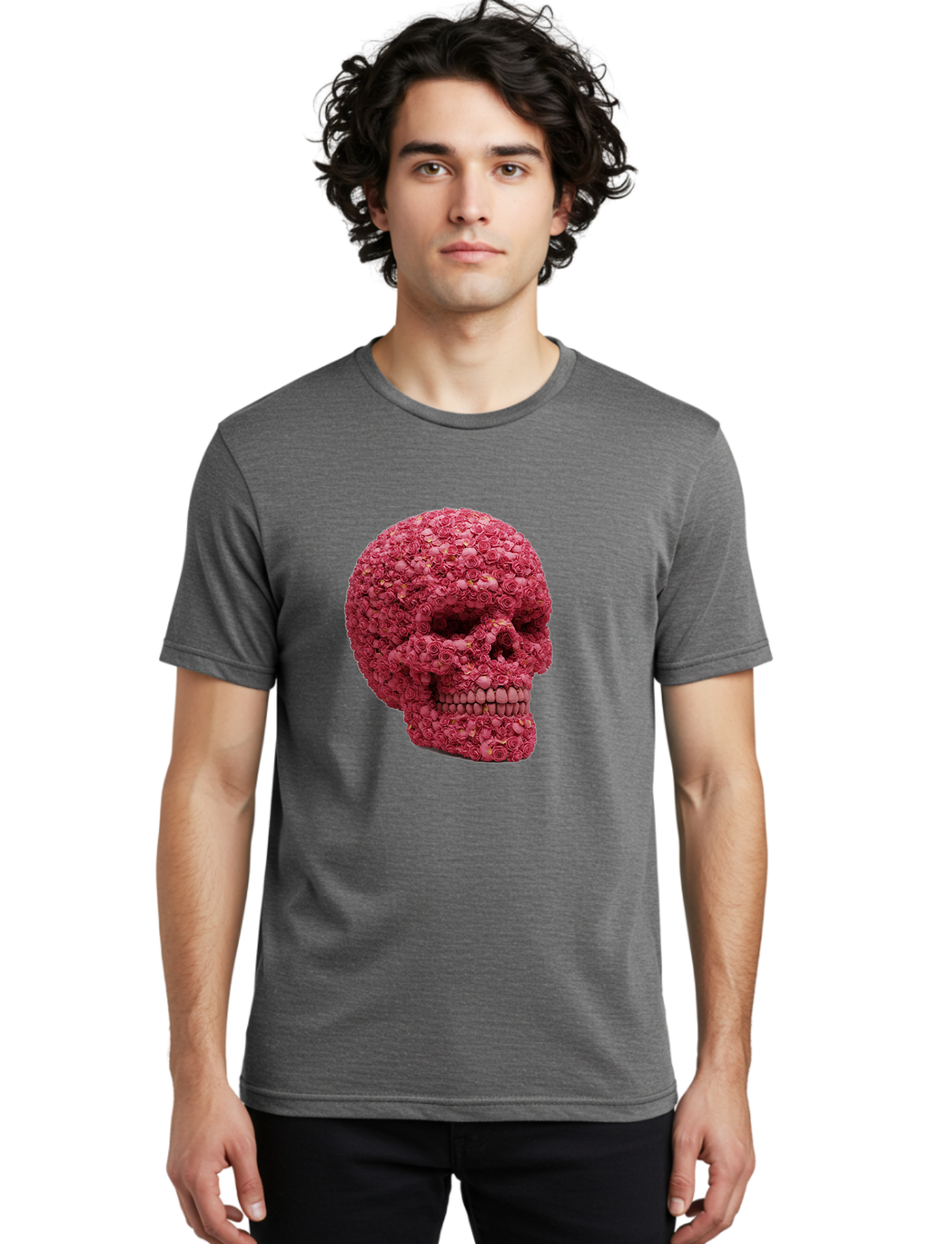 Skull-With-Pink-Roses-2 Men'S Graphic Tee, 100% Cotton, Comfortable Casual Summer Wear, Machine Washable, Vintage Camera, Old Camera, Antique Camera, Black Camera, Classic Photography, Photography Equipment, Nostalgic Device, Film Camera, Ban486 29