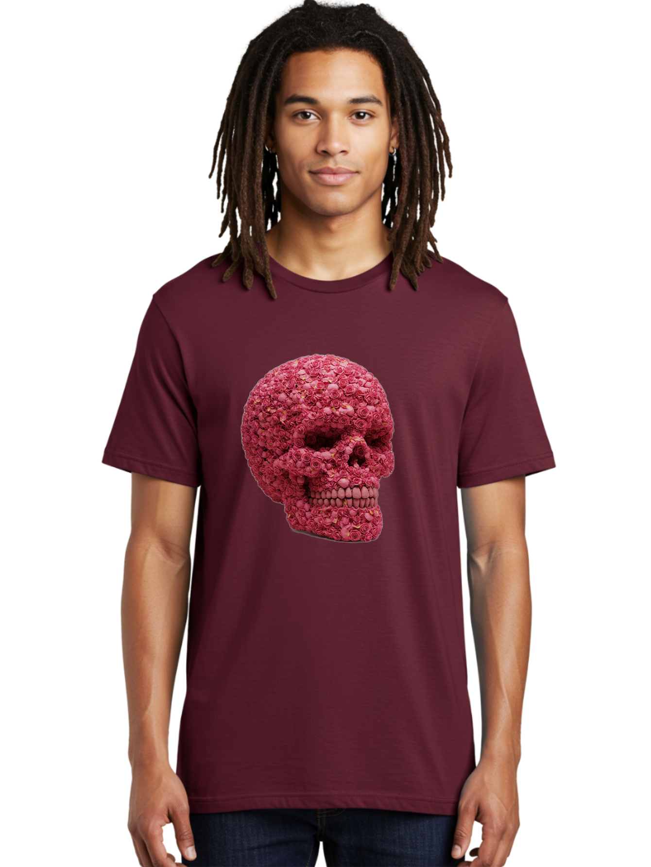 Skull-With-Pink-Roses-2 Men'S Graphic Tee, 100% Cotton, Comfortable Casual Summer Wear, Machine Washable, Vintage Camera, Old Camera, Antique Camera, Black Camera, Classic Photography, Photography Equipment, Nostalgic Device, Film Camera, Ban486 23