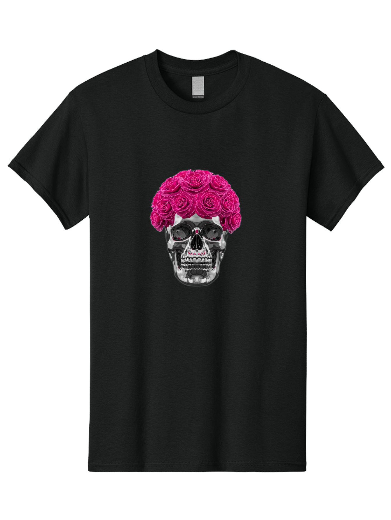 Skull-With-Pink-Roses Men'S Graphic Tee, 100% Cotton, Comfortable Casual Summer Wear, Machine Washable, Vintage Camera, Old Camera, Antique Camera, Black Camera, Classic Photography, Photography Equipment, Nostalgic Device, Film Camera, Ban487 7