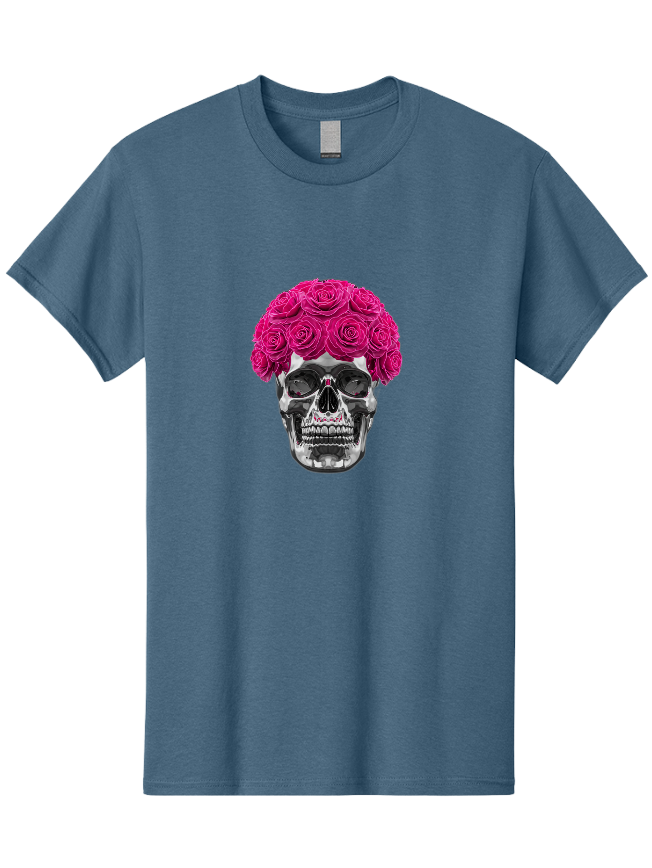 Skull-With-Pink-Roses Men'S Graphic Tee, 100% Cotton, Comfortable Casual Summer Wear, Machine Washable, Vintage Camera, Old Camera, Antique Camera, Black Camera, Classic Photography, Photography Equipment, Nostalgic Device, Film Camera, Ban487 6