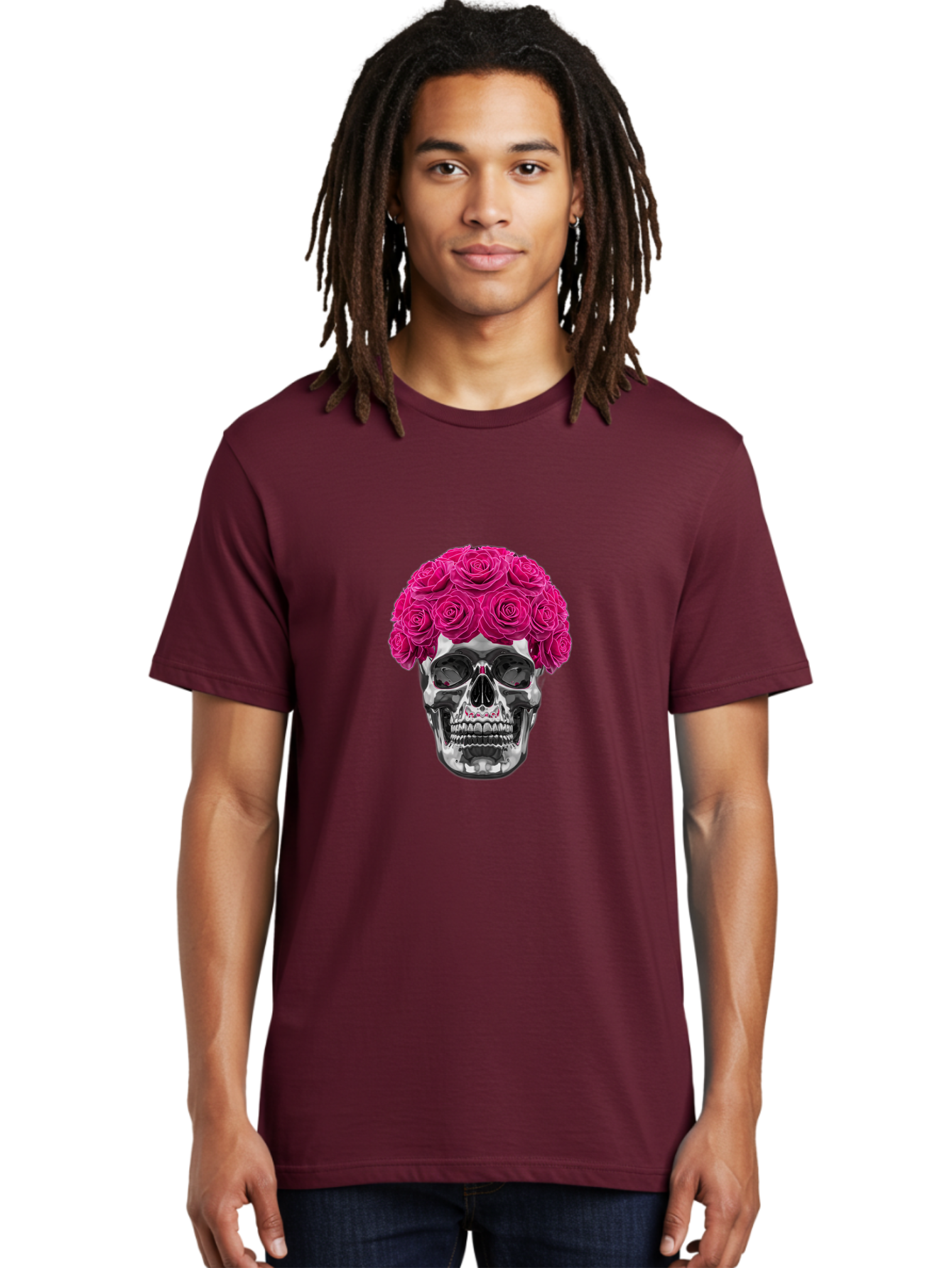 Skull-With-Pink-Roses Men'S Graphic Tee, 100% Cotton, Comfortable Casual Summer Wear, Machine Washable, Vintage Camera, Old Camera, Antique Camera, Black Camera, Classic Photography, Photography Equipment, Nostalgic Device, Film Camera, Ban487 20
