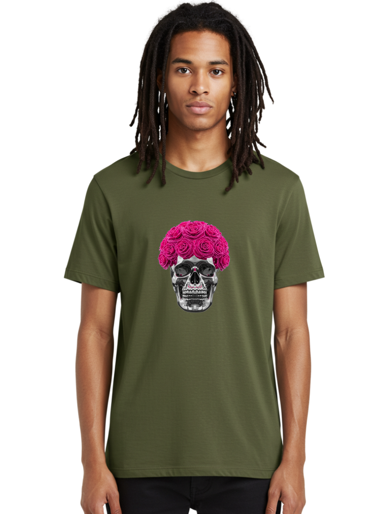 Skull-With-Pink-Roses Men'S Graphic Tee, 100% Cotton, Comfortable Casual Summer Wear, Machine Washable, Vintage Camera, Old Camera, Antique Camera, Black Camera, Classic Photography, Photography Equipment, Nostalgic Device, Film Camera, Ban487 16