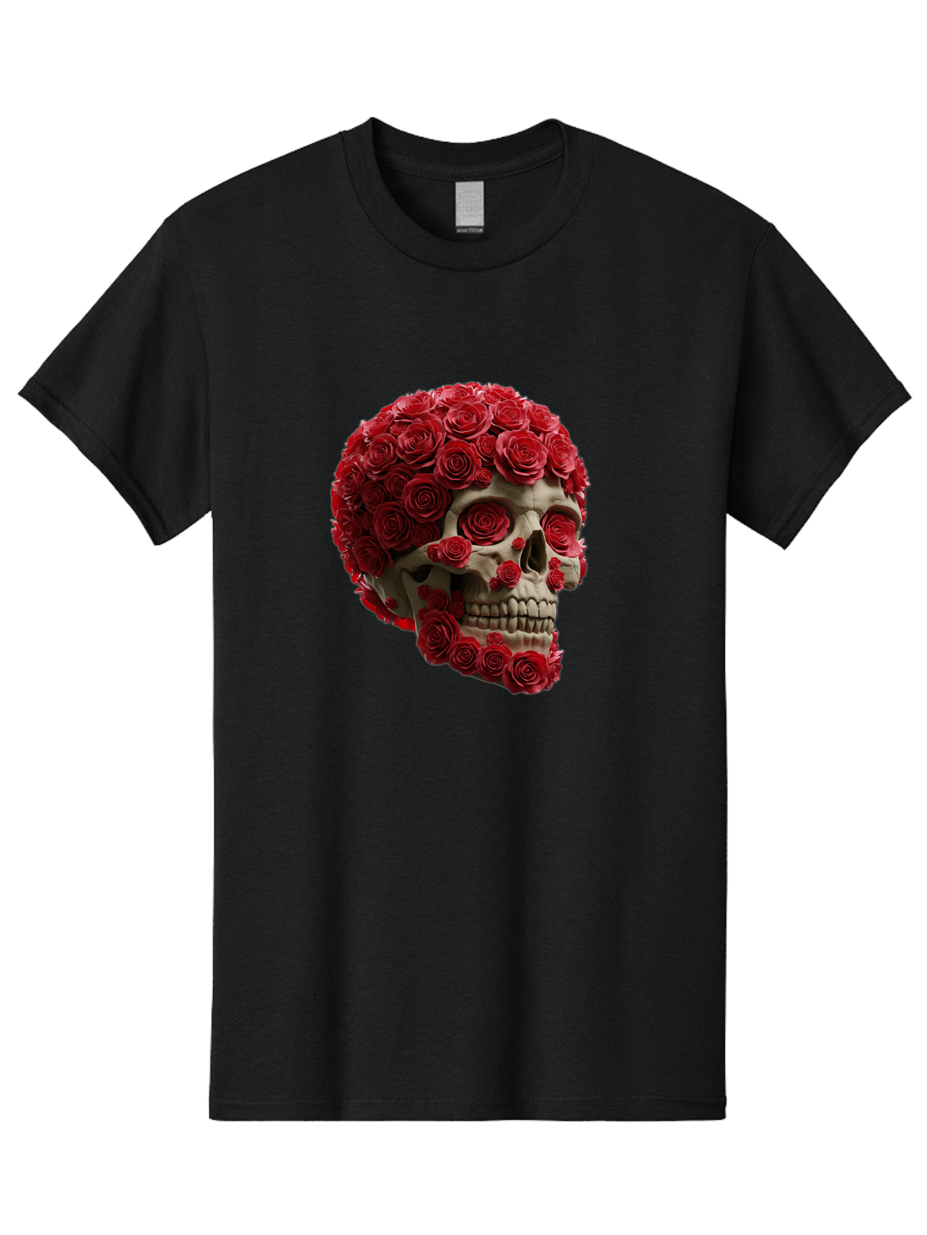 Skull-With-Red-Roses Men'S Graphic Tee, 100% Cotton, Comfortable Casual Summer Wear, Machine Washable, Vintage Camera, Old Camera, Antique Camera, Black Camera, Classic Photography, Photography Equipment, Nostalgic Device, Film Camera, Ban489 13
