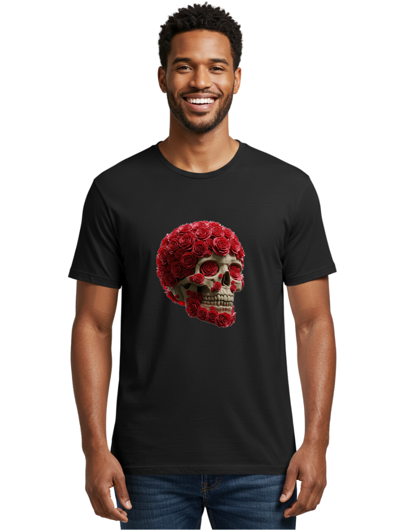 Skull-With-Red-Roses Men'S Graphic Tee, 100% Cotton, Comfortable Casual Summer Wear, Machine Washable, Vintage Camera, Old Camera, Antique Camera, Black Camera, Classic Photography, Photography Equipment, Nostalgic Device, Film Camera, Ban489 28