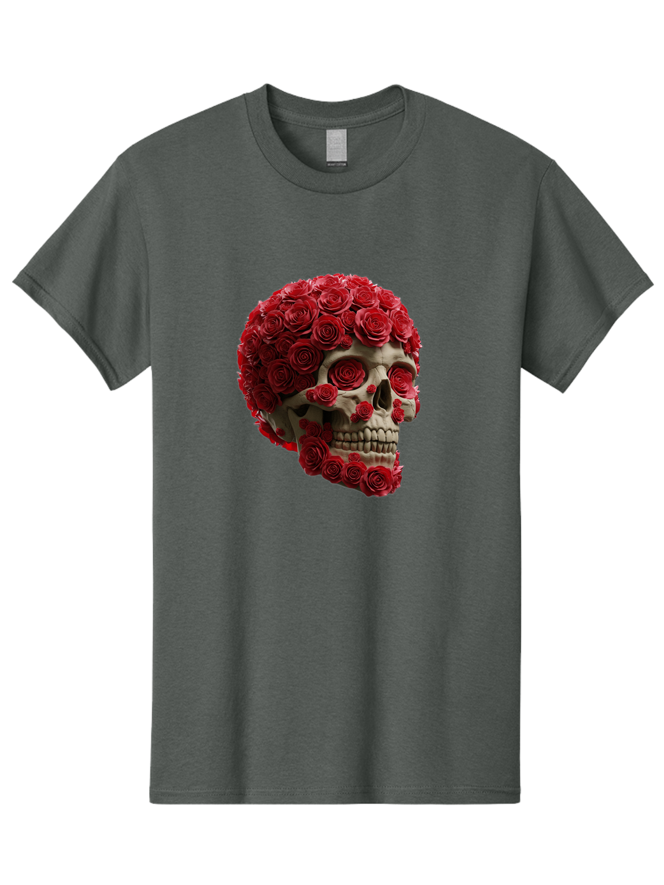 Skull-With-Red-Roses Men'S Graphic Tee, 100% Cotton, Comfortable Casual Summer Wear, Machine Washable, Vintage Camera, Old Camera, Antique Camera, Black Camera, Classic Photography, Photography Equipment, Nostalgic Device, Film Camera, Ban489 10