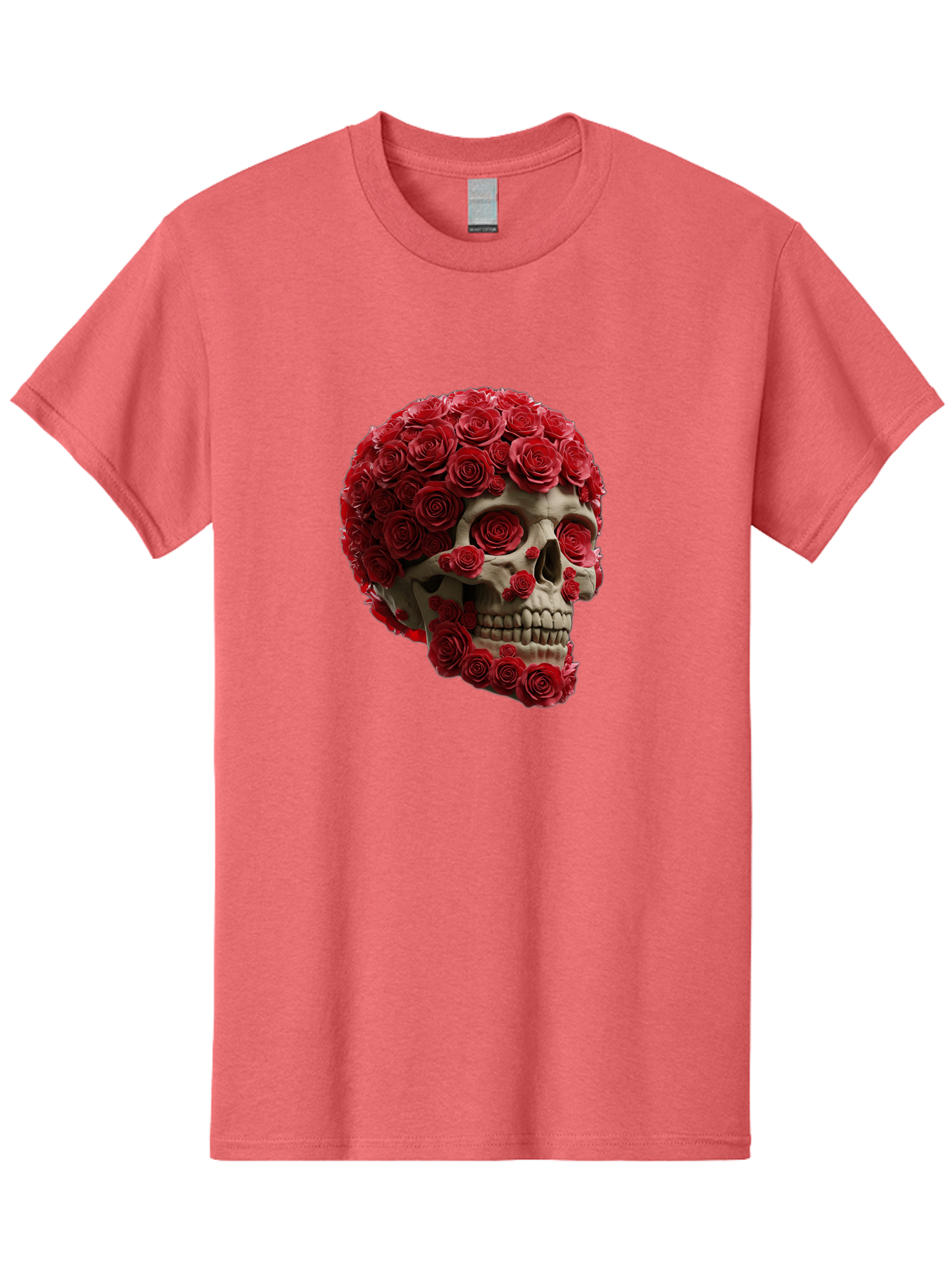 Skull-With-Red-Roses Men'S Graphic Tee, 100% Cotton, Comfortable Casual Summer Wear, Machine Washable, Vintage Camera, Old Camera, Antique Camera, Black Camera, Classic Photography, Photography Equipment, Nostalgic Device, Film Camera, Ban489 1