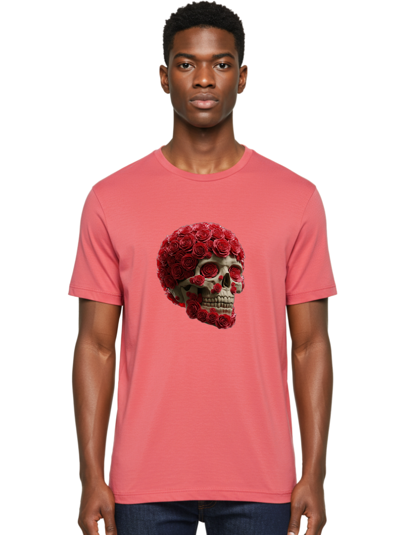 Skull-With-Red-Roses Men'S Graphic Tee, 100% Cotton, Comfortable Casual Summer Wear, Machine Washable, Vintage Camera, Old Camera, Antique Camera, Black Camera, Classic Photography, Photography Equipment, Nostalgic Device, Film Camera, Ban489 16