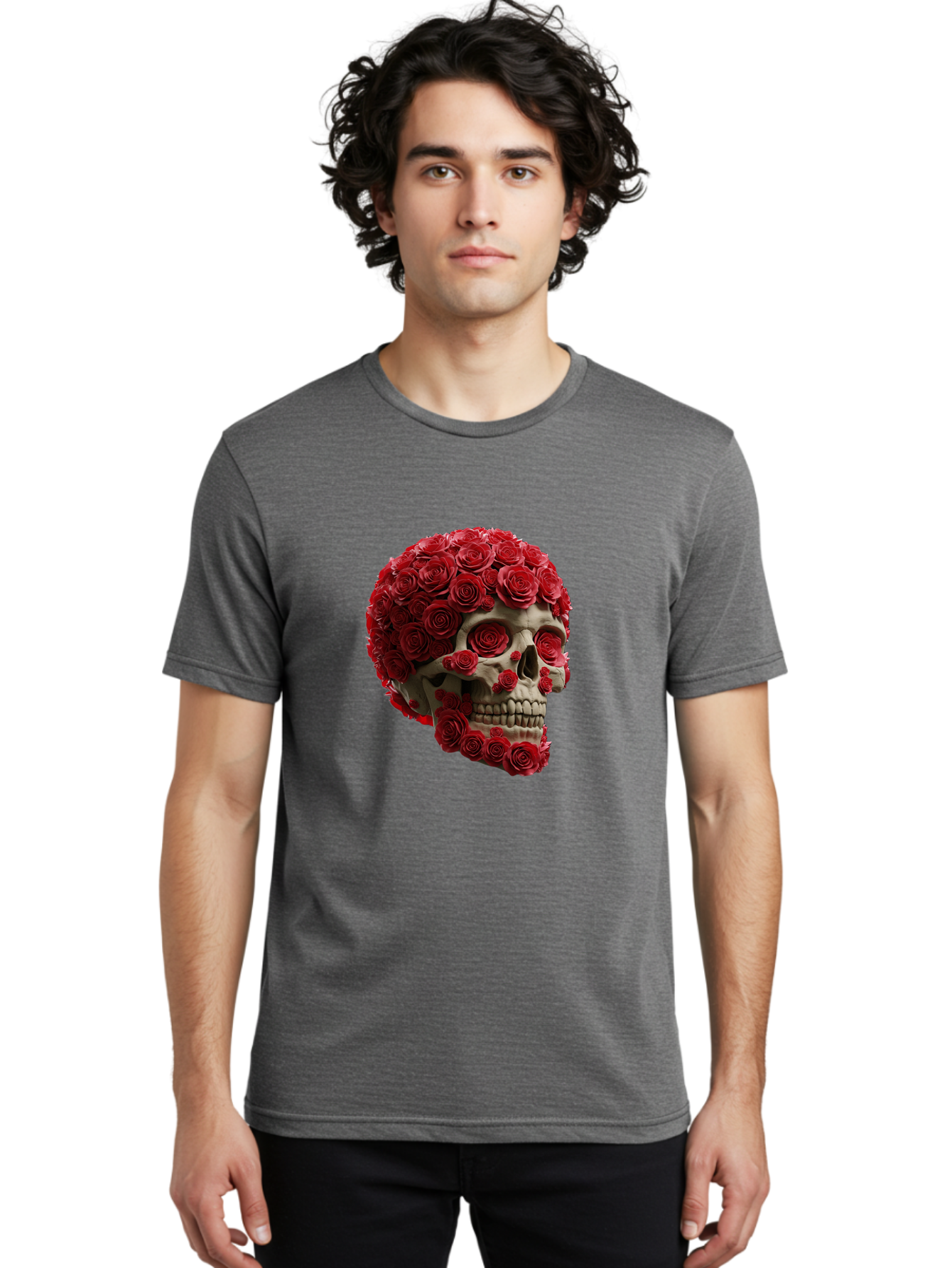 Skull-With-Red-Roses Men'S Graphic Tee, 100% Cotton, Comfortable Casual Summer Wear, Machine Washable, Vintage Camera, Old Camera, Antique Camera, Black Camera, Classic Photography, Photography Equipment, Nostalgic Device, Film Camera, Ban489 26