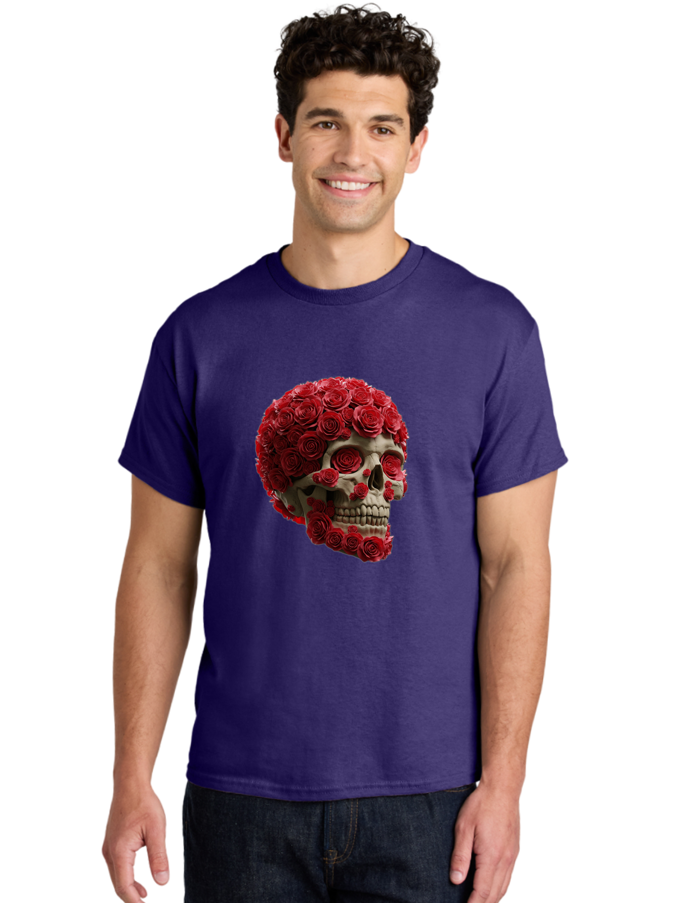 Skull-With-Red-Roses Men'S Graphic Tee, 100% Cotton, Comfortable Casual Summer Wear, Machine Washable, Vintage Camera, Old Camera, Antique Camera, Black Camera, Classic Photography, Photography Equipment, Nostalgic Device, Film Camera, Ban489 20