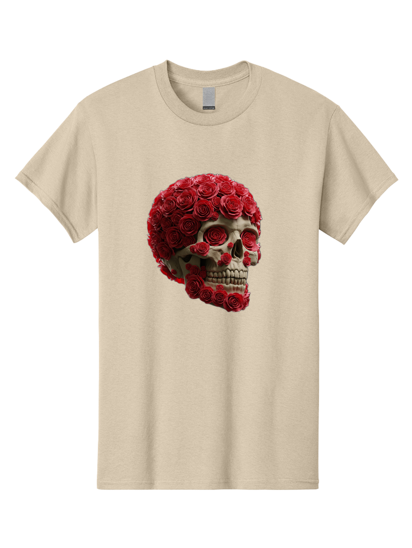 Skull-With-Red-Roses Men'S Graphic Tee, 100% Cotton, Comfortable Casual Summer Wear, Machine Washable, Vintage Camera, Old Camera, Antique Camera, Black Camera, Classic Photography, Photography Equipment, Nostalgic Device, Film Camera, Ban489 4