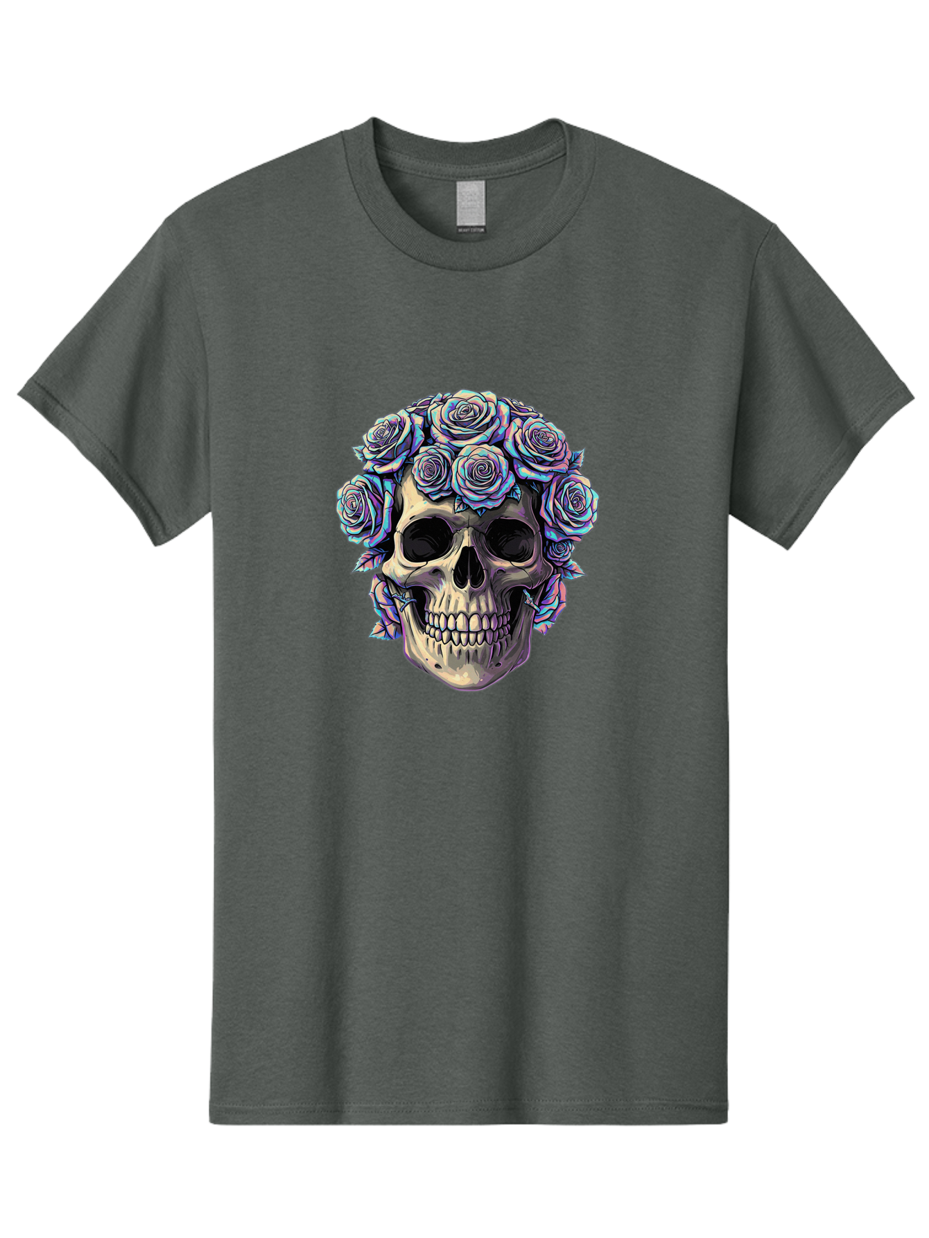 Skull-With-Roses-1 Men'S Graphic Tee, 100% Cotton, Comfortable Casual Summer Wear, Machine Washable, Vintage Camera, Old Camera, Antique Camera, Black Camera, Classic Photography, Photography Equipment, Nostalgic Device, Film Camera, Ban490 9