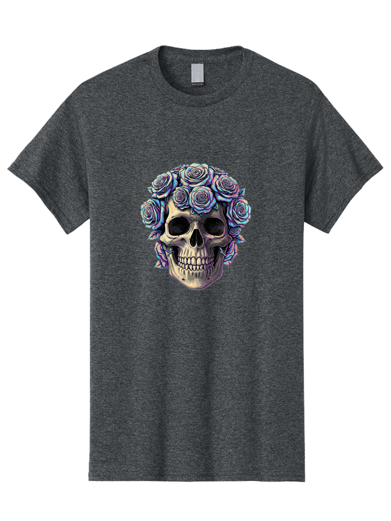Skull-With-Roses-1 Men'S Graphic Tee, 100% Cotton, Comfortable Casual Summer Wear, Machine Washable, Vintage Camera, Old Camera, Antique Camera, Black Camera, Classic Photography, Photography Equipment, Nostalgic Device, Film Camera, Ban490 14