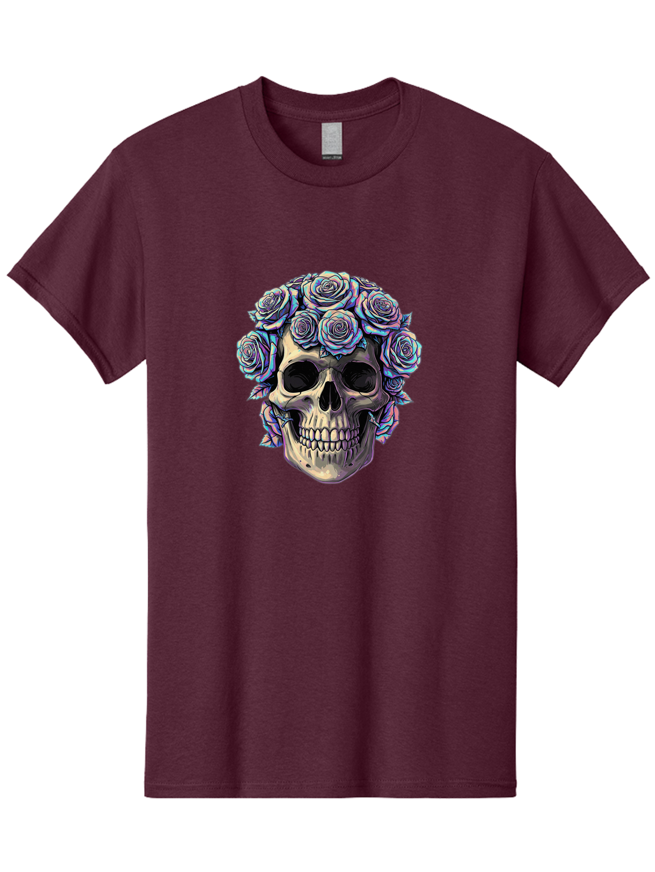 Skull-With-Roses-1 Men'S Graphic Tee, 100% Cotton, Comfortable Casual Summer Wear, Machine Washable, Vintage Camera, Old Camera, Antique Camera, Black Camera, Classic Photography, Photography Equipment, Nostalgic Device, Film Camera, Ban490 11