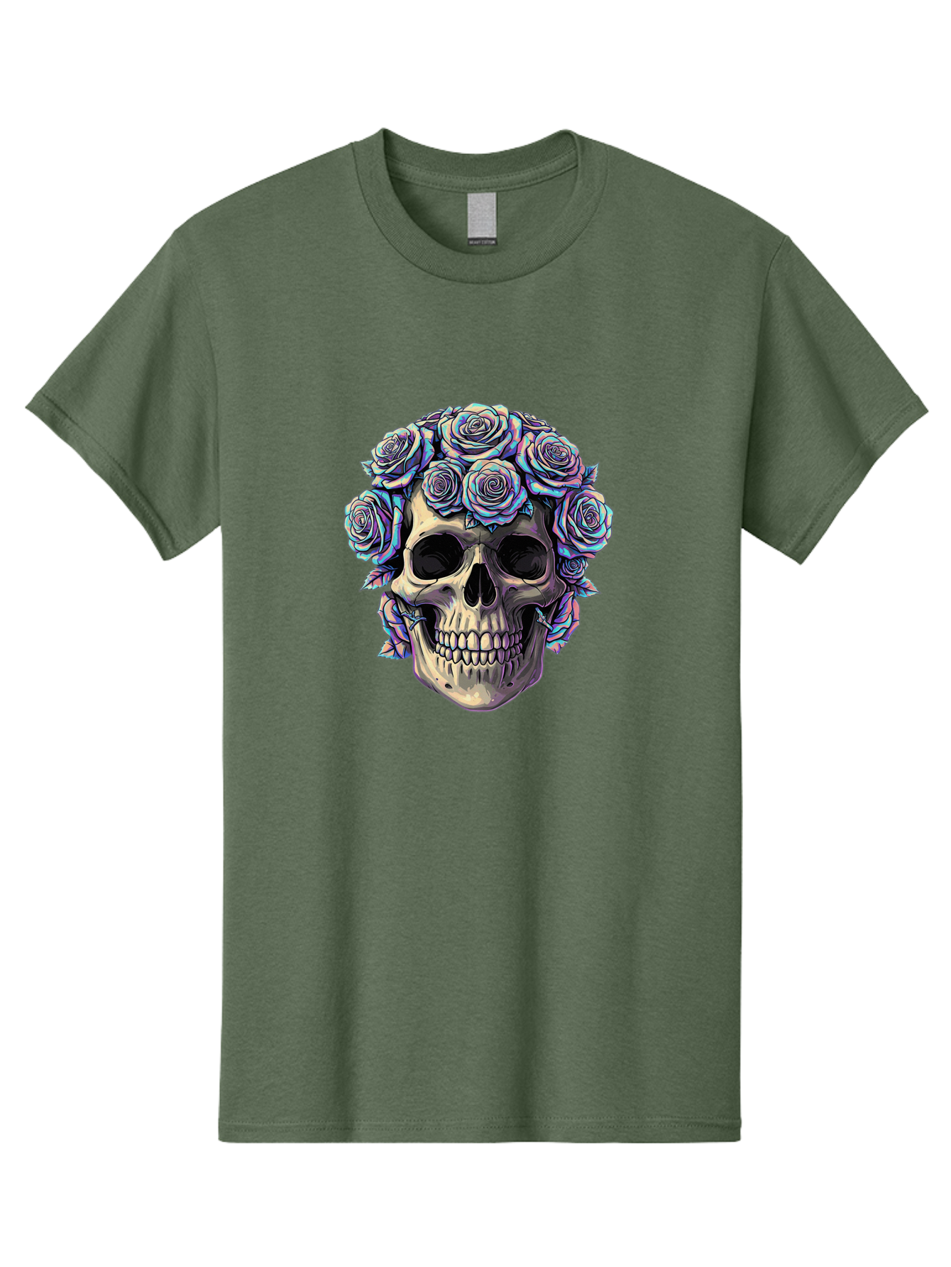 Skull-With-Roses-1 Men'S Graphic Tee, 100% Cotton, Comfortable Casual Summer Wear, Machine Washable, Vintage Camera, Old Camera, Antique Camera, Black Camera, Classic Photography, Photography Equipment, Nostalgic Device, Film Camera, Ban490 7