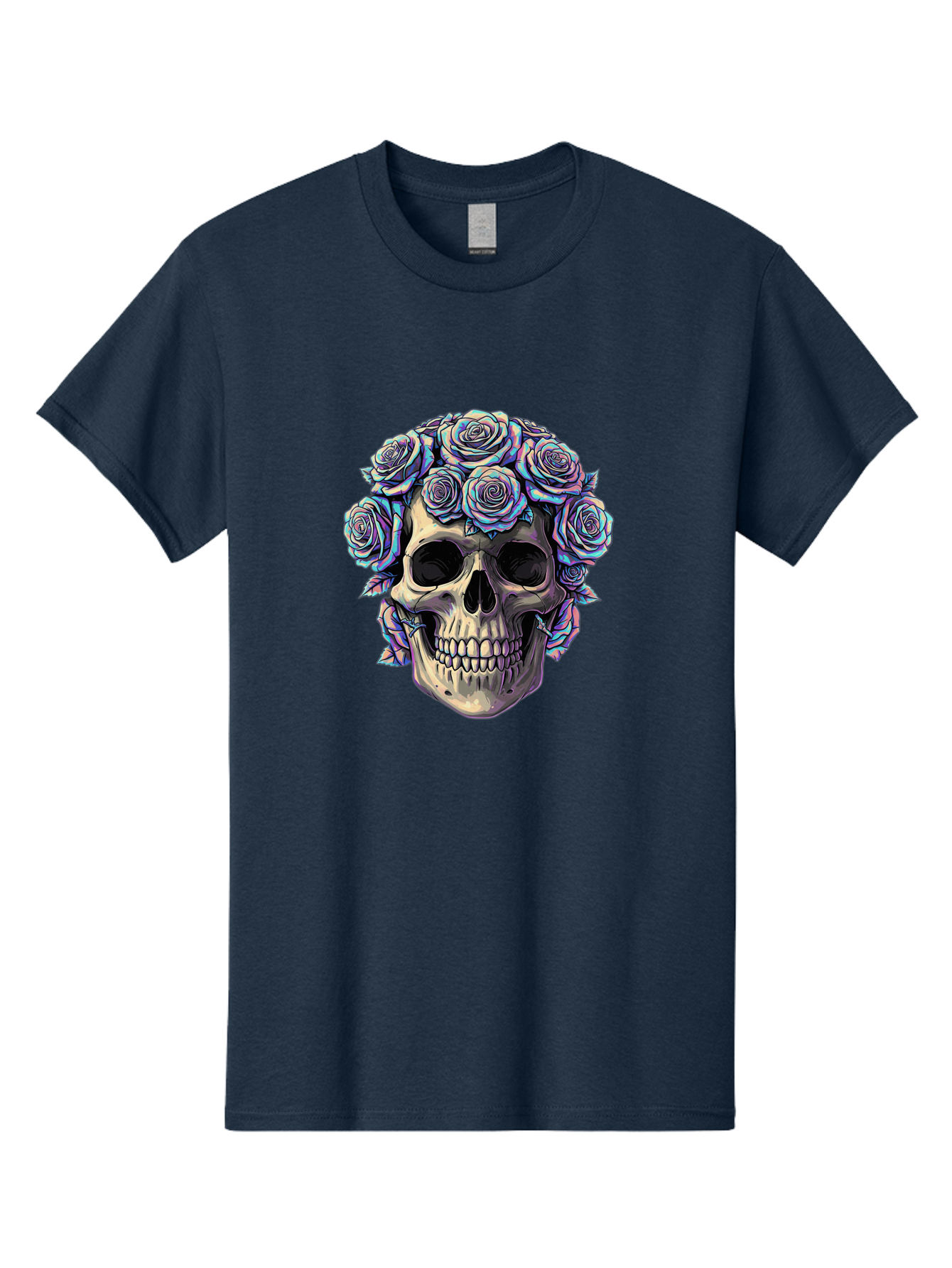 Skull-With-Roses-1 Men'S Graphic Tee, 100% Cotton, Comfortable Casual Summer Wear, Machine Washable, Vintage Camera, Old Camera, Antique Camera, Black Camera, Classic Photography, Photography Equipment, Nostalgic Device, Film Camera, Ban490 12
