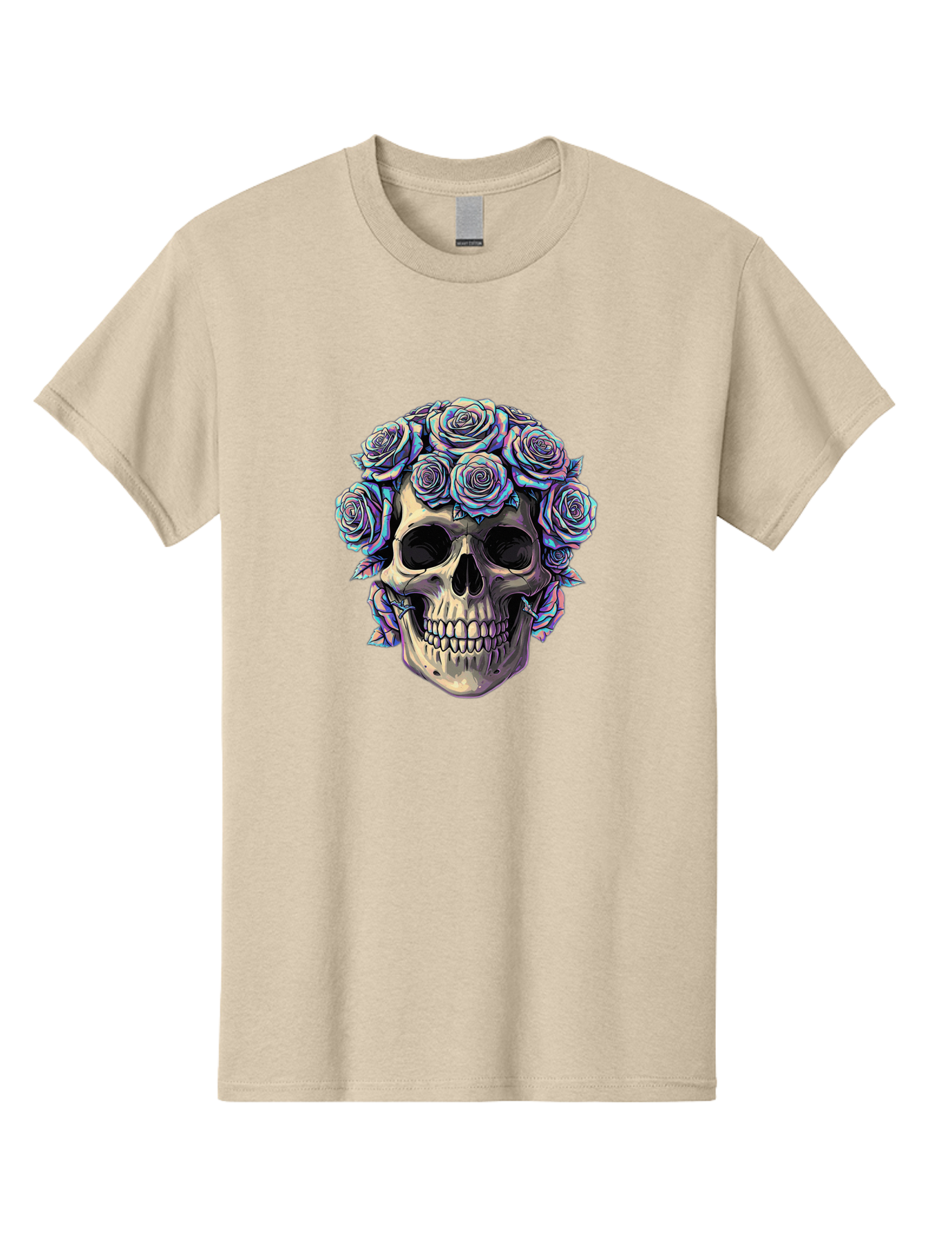 Skull-With-Roses-1 Men'S Graphic Tee, 100% Cotton, Comfortable Casual Summer Wear, Machine Washable, Vintage Camera, Old Camera, Antique Camera, Black Camera, Classic Photography, Photography Equipment, Nostalgic Device, Film Camera, Ban490 1