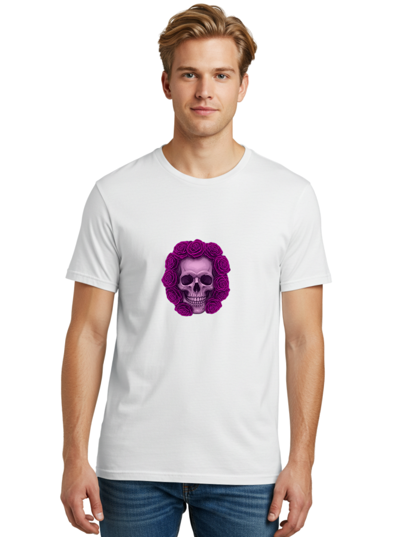 Skull-With-Roses-2 Men'S Graphic Tee, 100% Cotton, Comfortable Casual Summer Wear, Machine Washable, Vintage Camera, Old Camera, Antique Camera, Black Camera, Classic Photography, Photography Equipment, Nostalgic Device, Film Camera, Ban491 22
