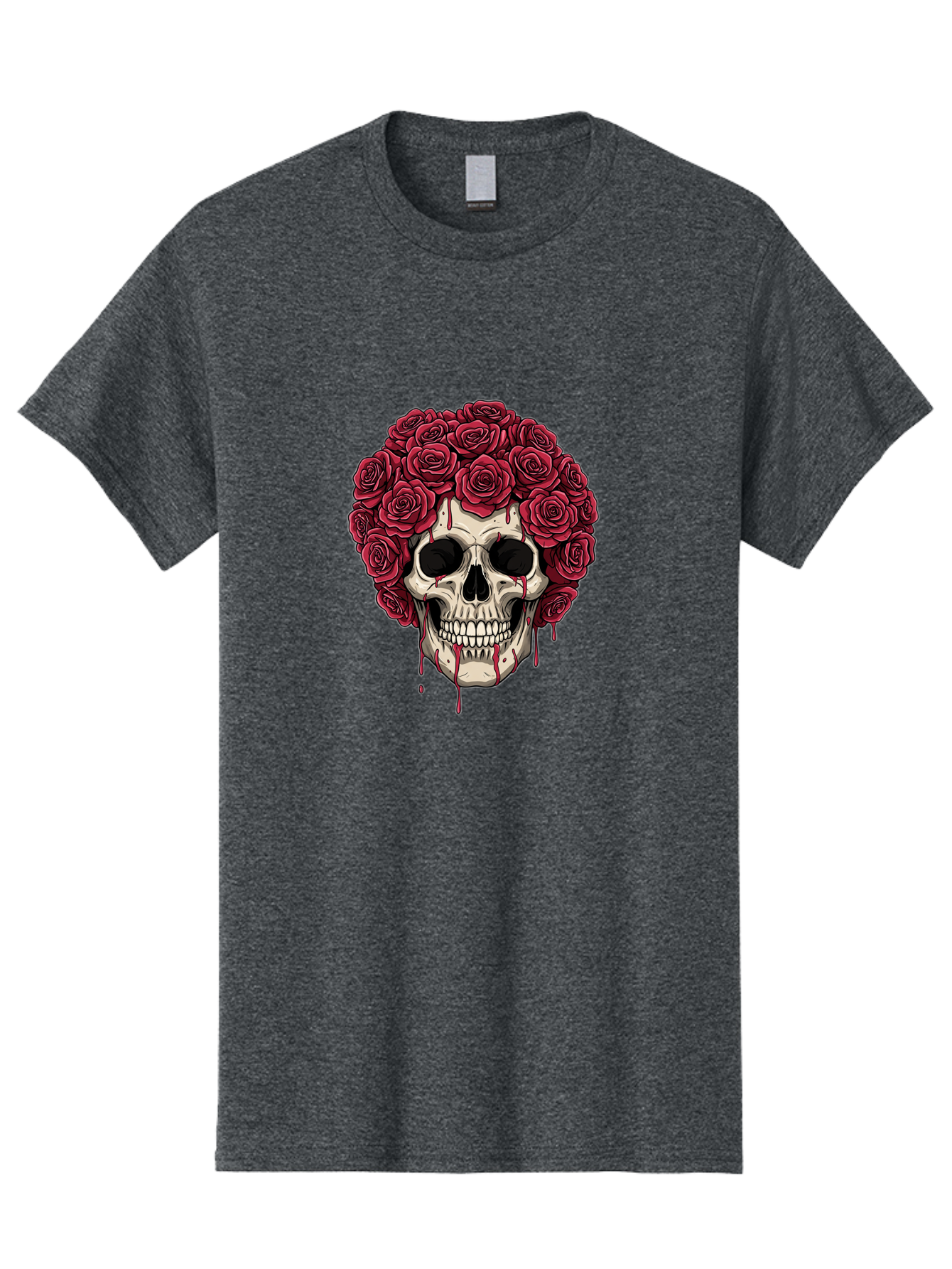 Skull-With-Roses-3 Men'S Graphic Tee, 100% Cotton, Comfortable Casual Summer Wear, Machine Washable, Vintage Camera, Old Camera, Antique Camera, Black Camera, Classic Photography, Photography Equipment, Nostalgic Device, Film Camera, Ban492 3
