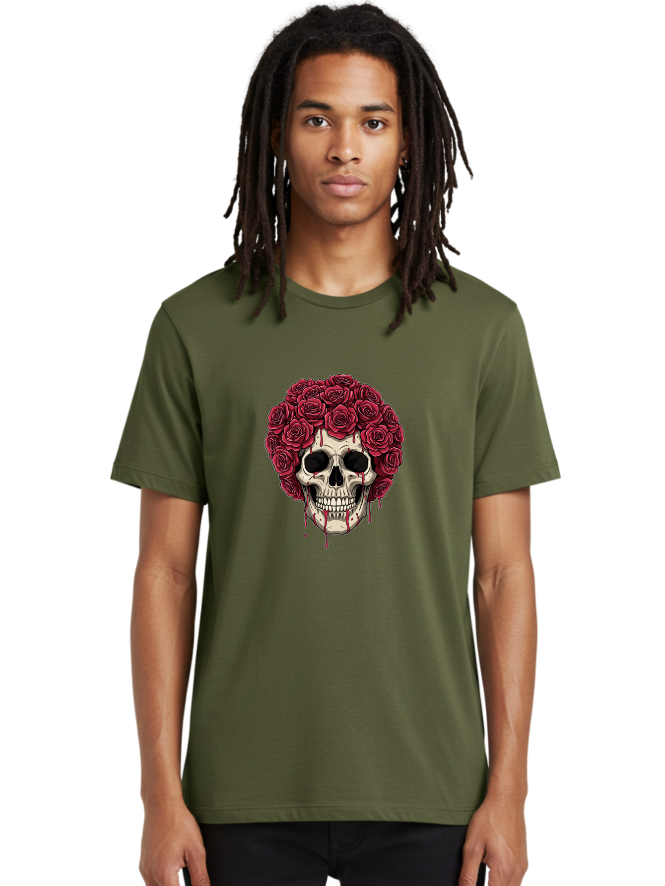 Skull-With-Roses-3 Men'S Graphic Tee, 100% Cotton, Comfortable Casual Summer Wear, Machine Washable, Vintage Camera, Old Camera, Antique Camera, Black Camera, Classic Photography, Photography Equipment, Nostalgic Device, Film Camera, Ban492 16
