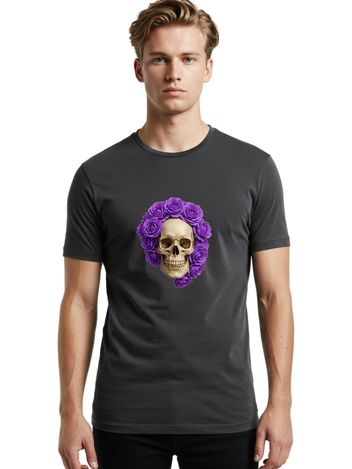 Skull-With-Roses Men'S Graphic Tee, 100% Cotton, Comfortable Casual Summer Wear, Machine Washable, Vintage Camera, Old Camera, Antique Camera, Black Camera, Classic Photography, Photography Equipment, Nostalgic Device, Film Camera, Camera Art Ban496 26