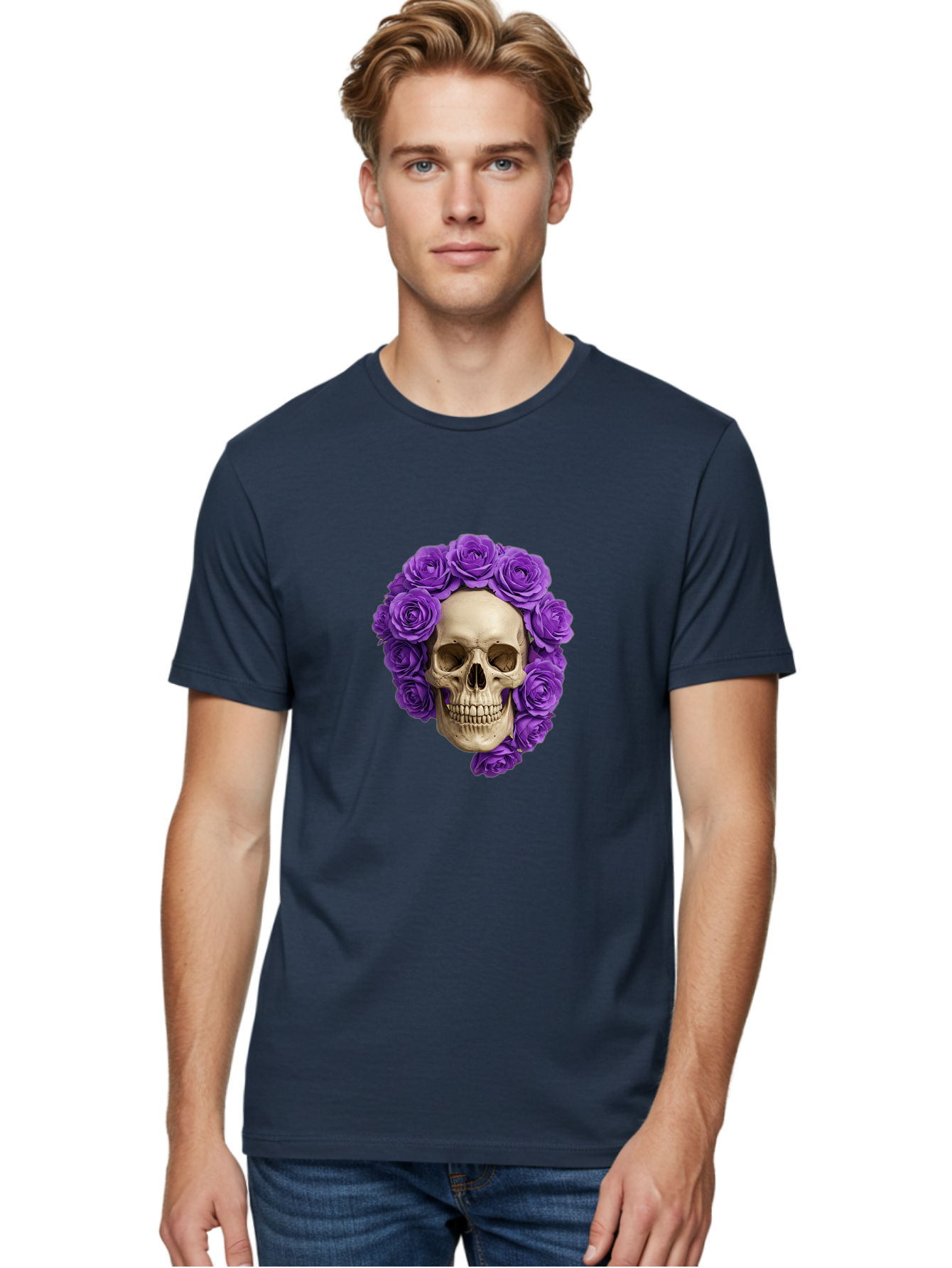 Skull-With-Roses Men'S Graphic Tee, 100% Cotton, Comfortable Casual Summer Wear, Machine Washable, Vintage Camera, Old Camera, Antique Camera, Black Camera, Classic Photography, Photography Equipment, Nostalgic Device, Film Camera, Camera Art Ban496 29