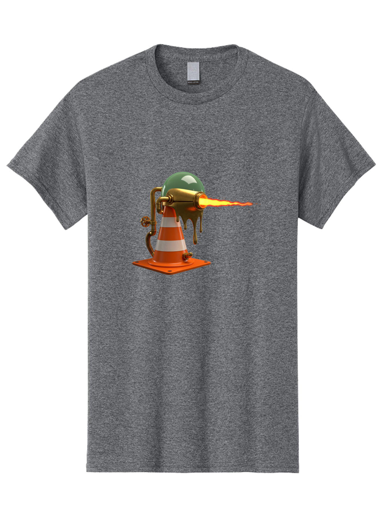 Traffic-Cone-Flamethrower Men'S Graphic Tee, 100% Cotton, Comfortable Casual Summer Wear, Machine Washable, Vintage Camera, Old Camera, Antique Camera, Black Camera, Classic Photography, Photography Equipment, Nostalgic Device, Film Camera, Ban840 3