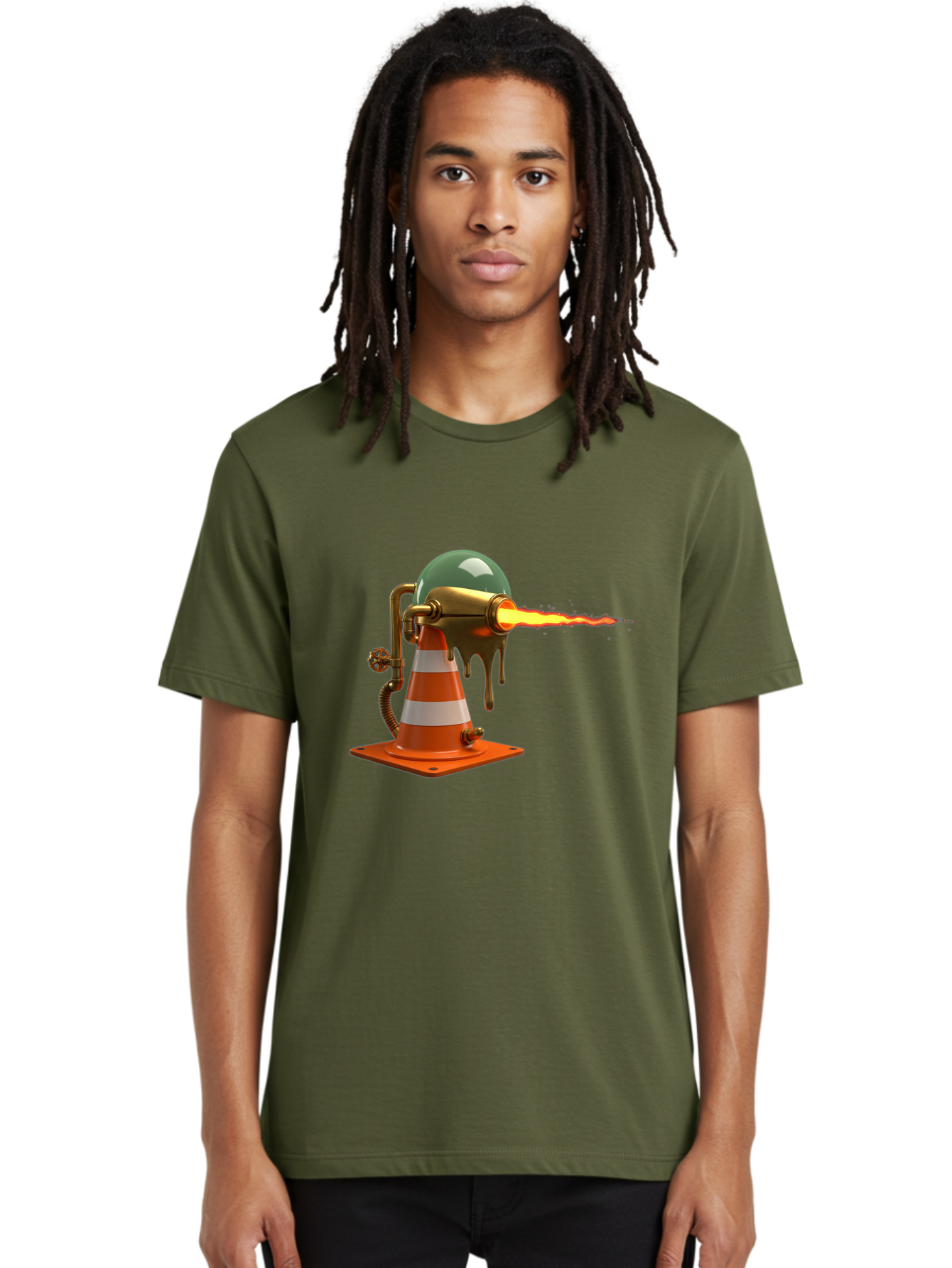 Traffic-Cone-Flamethrower Men'S Graphic Tee, 100% Cotton, Comfortable Casual Summer Wear, Machine Washable, Vintage Camera, Old Camera, Antique Camera, Black Camera, Classic Photography, Photography Equipment, Nostalgic Device, Film Camera, Ban840 16