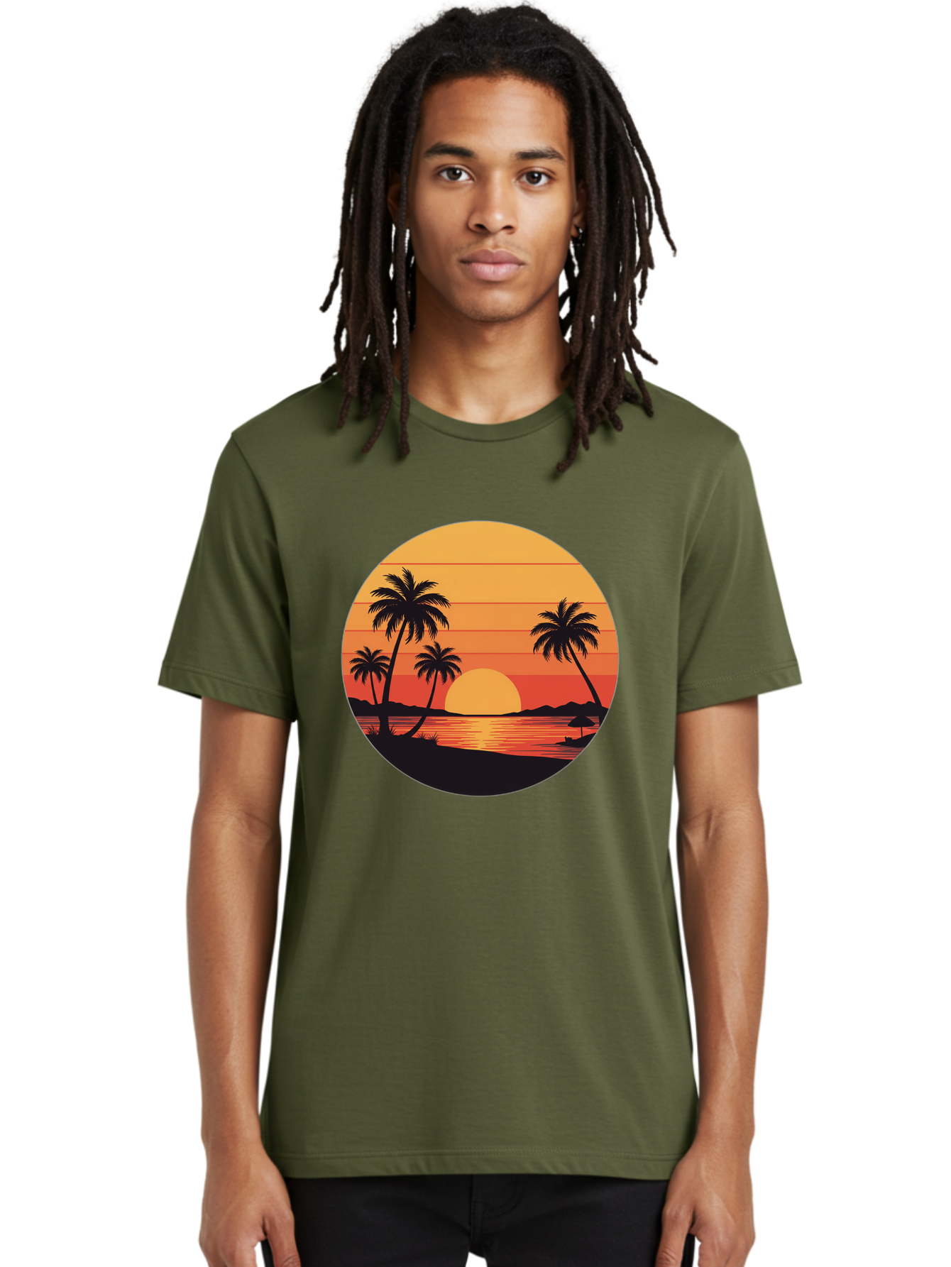 Tropical-Sunset Men'S Graphic Tee, 100% Cotton, Comfortable Casual Summer Wear, Machine Washable, Vintage Camera, Old Camera, Antique Camera, Black Camera, Classic Photography, Photography Equipment, Nostalgic Device, Film Camera, Camera Art Ban862 17