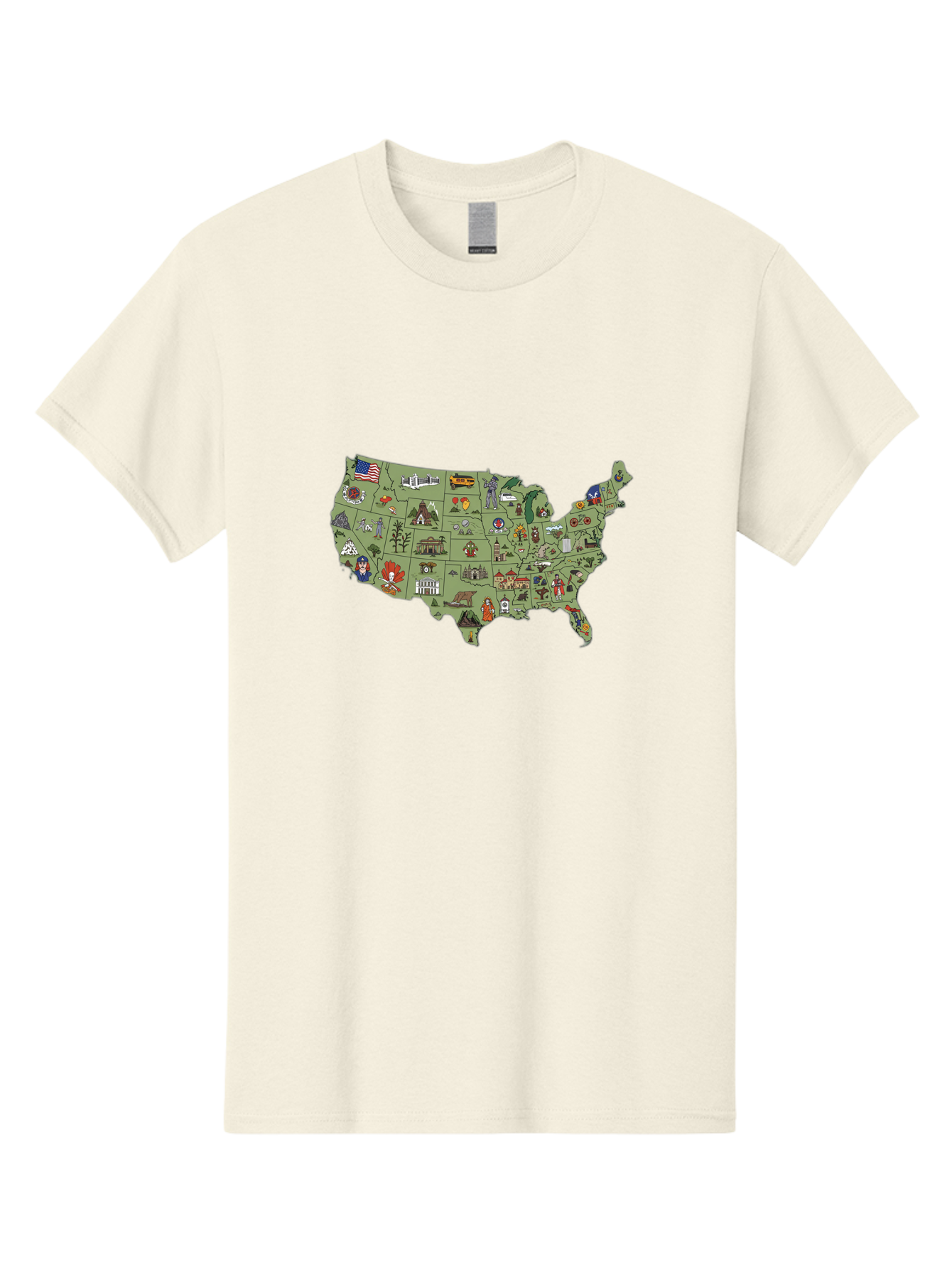 Usa-Map-Icons Men'S Graphic Tee, 100% Cotton, Comfortable Casual Summer Wear, Machine Washable, Vintage Camera, Old Camera, Antique Camera, Black Camera, Classic Photography, Photography Equipment, Nostalgic Device, Film Camera, Camera Art Ban892 1