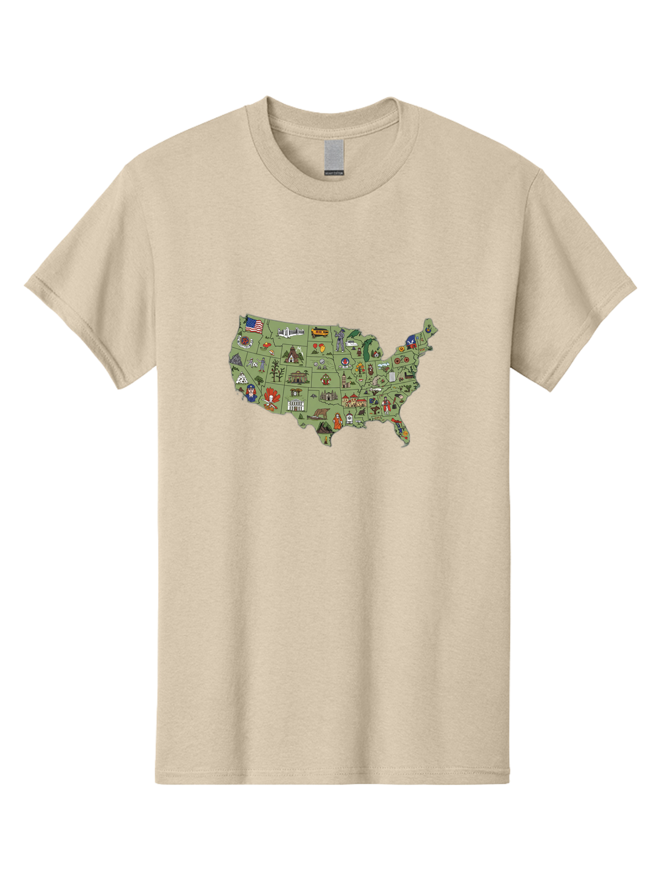 Usa-Map-Icons Men'S Graphic Tee, 100% Cotton, Comfortable Casual Summer Wear, Machine Washable, Vintage Camera, Old Camera, Antique Camera, Black Camera, Classic Photography, Photography Equipment, Nostalgic Device, Film Camera, Camera Art Ban892 3