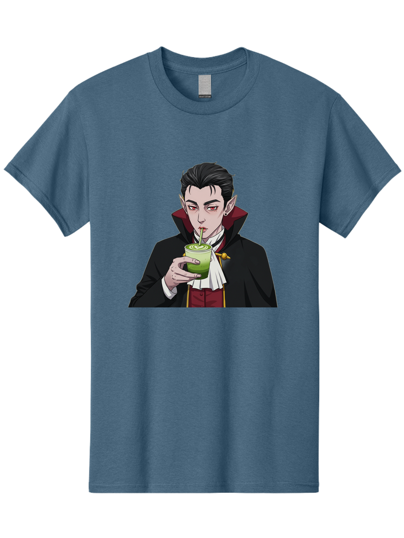 Vampire-Drinking-Matcha-1 Men'S Graphic Tee, 100% Cotton, Comfortable Casual Summer Wear, Machine Washable, Vintage Camera, Old Camera, Antique Camera, Black Camera, Classic Photography, Photography Equipment, Nostalgic Device, Film Camera, Ban895 11
