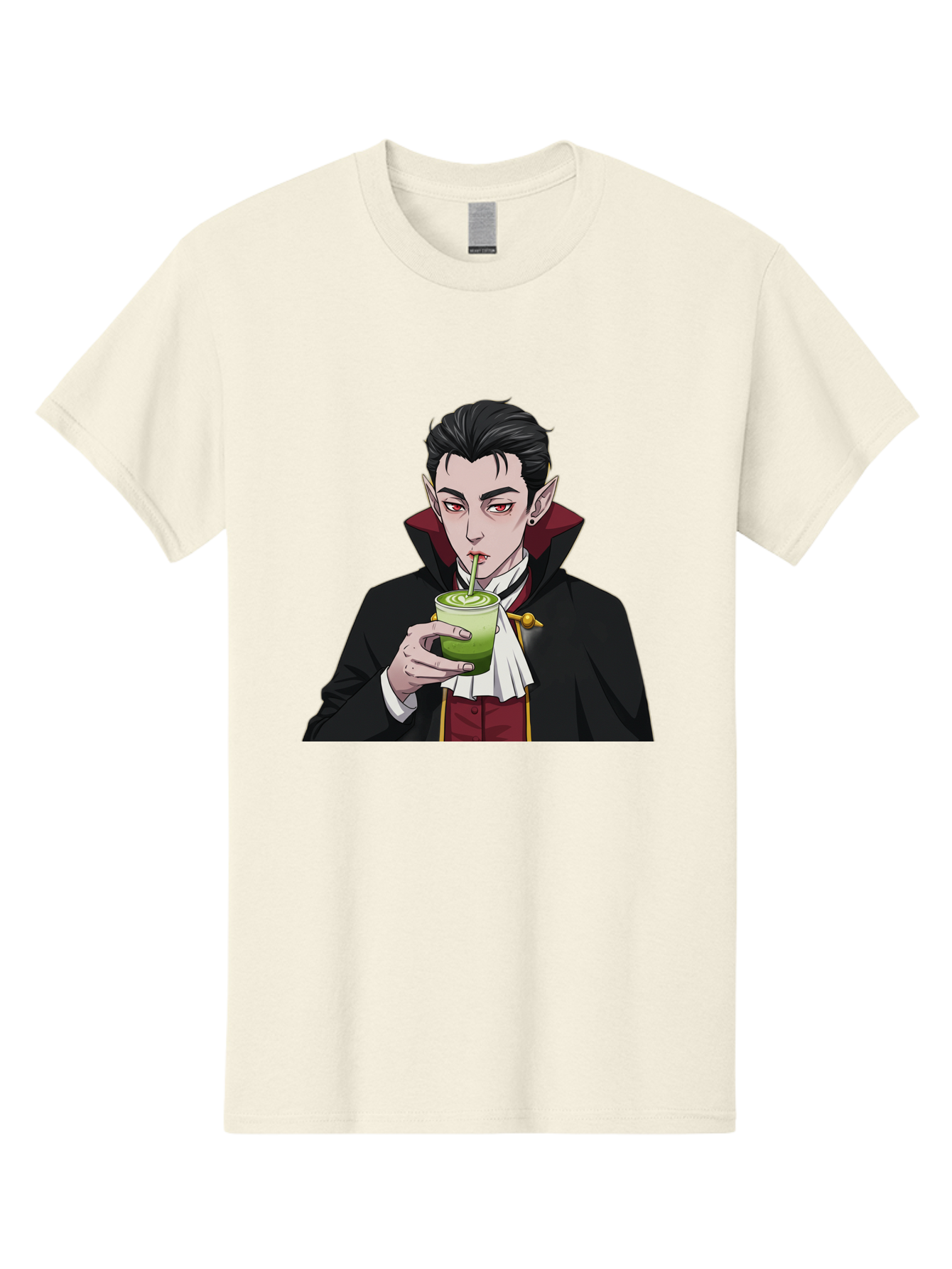 Vampire-Drinking-Matcha-1 Men'S Graphic Tee, 100% Cotton, Comfortable Casual Summer Wear, Machine Washable, Vintage Camera, Old Camera, Antique Camera, Black Camera, Classic Photography, Photography Equipment, Nostalgic Device, Film Camera, Ban895 15