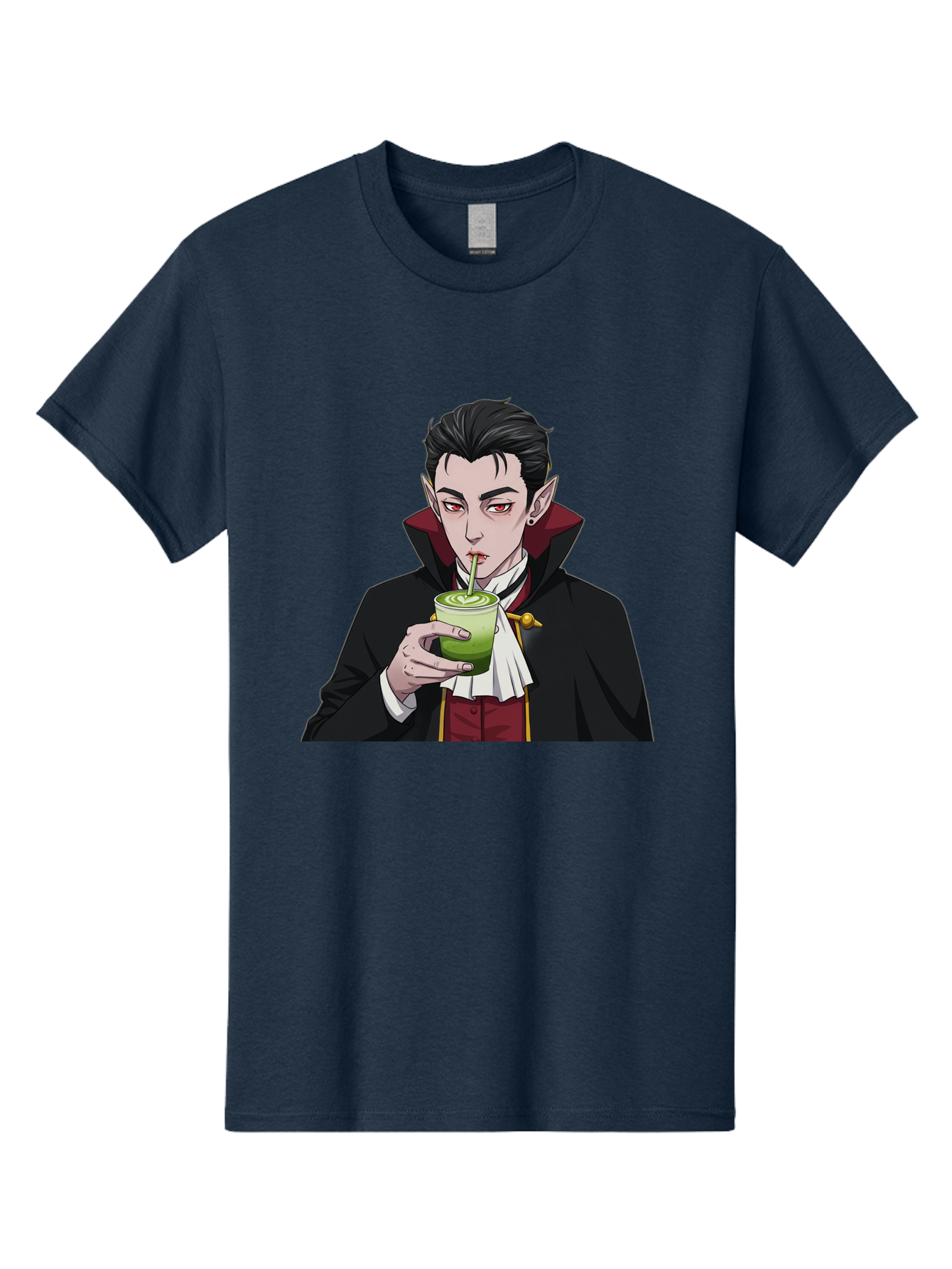 Vampire-Drinking-Matcha-1 Men'S Graphic Tee, 100% Cotton, Comfortable Casual Summer Wear, Machine Washable, Vintage Camera, Old Camera, Antique Camera, Black Camera, Classic Photography, Photography Equipment, Nostalgic Device, Film Camera, Ban895 5