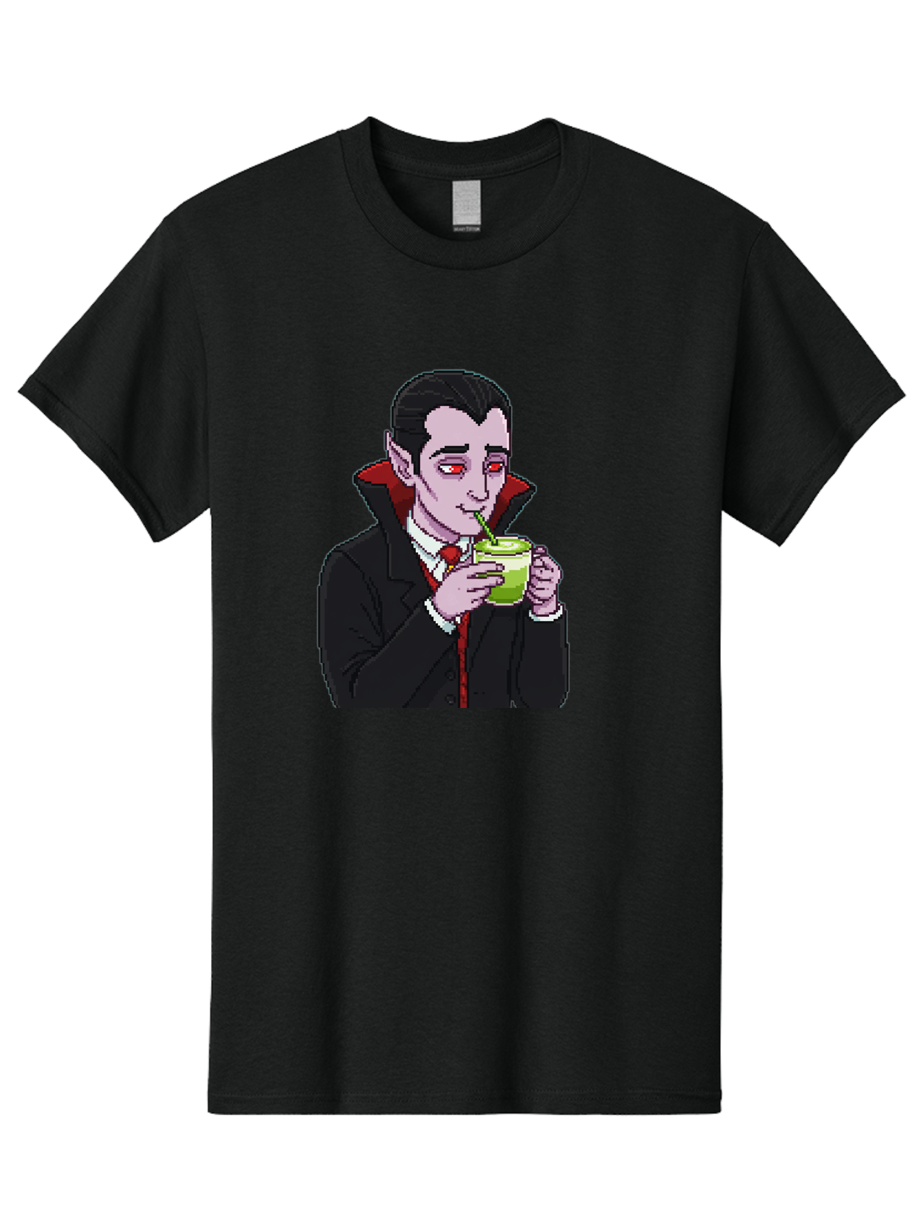 Vampire-Drinking-Matcha-2 Men'S Graphic Tee, 100% Cotton, Comfortable Casual Summer Wear, Machine Washable, Vintage Camera, Old Camera, Antique Camera, Black Camera, Classic Photography, Photography Equipment, Nostalgic Device, Film Camera, Ban896 4