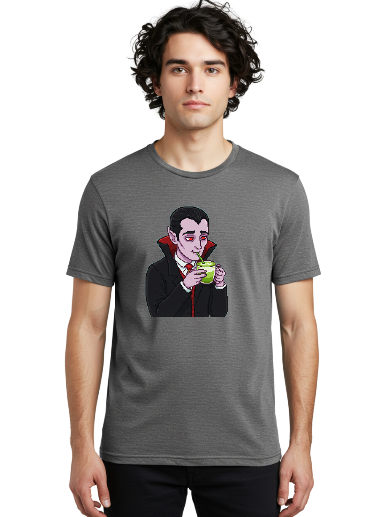 Vampire-Drinking-Matcha-2 Men'S Graphic Tee, 100% Cotton, Comfortable Casual Summer Wear, Machine Washable, Vintage Camera, Old Camera, Antique Camera, Black Camera, Classic Photography, Photography Equipment, Nostalgic Device, Film Camera, Ban896 22
