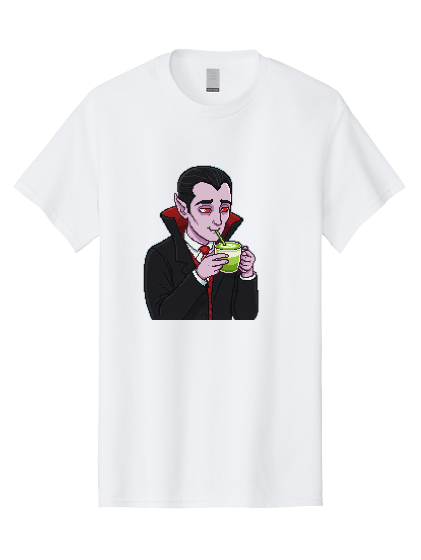 Vampire-Drinking-Matcha-2 Men'S Graphic Tee, 100% Cotton, Comfortable Casual Summer Wear, Machine Washable, Vintage Camera, Old Camera, Antique Camera, Black Camera, Classic Photography, Photography Equipment, Nostalgic Device, Film Camera, Ban896 9