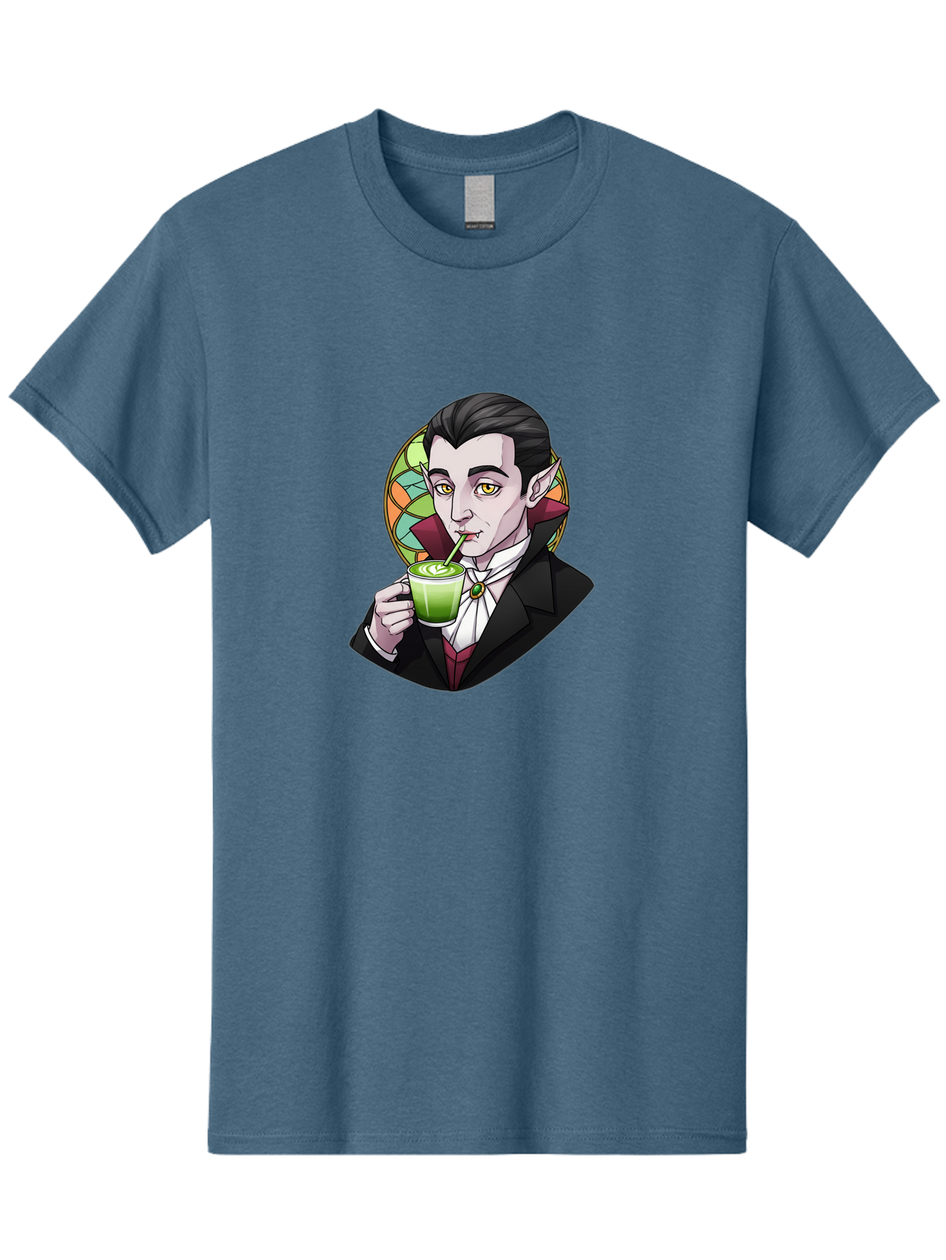 Vampire-Drinking-Matcha-3 Men'S Graphic Tee, 100% Cotton, Comfortable Casual Summer Wear, Machine Washable, Vintage Camera, Old Camera, Antique Camera, Black Camera, Classic Photography, Photography Equipment, Nostalgic Device, Film Camera, Ban897 3