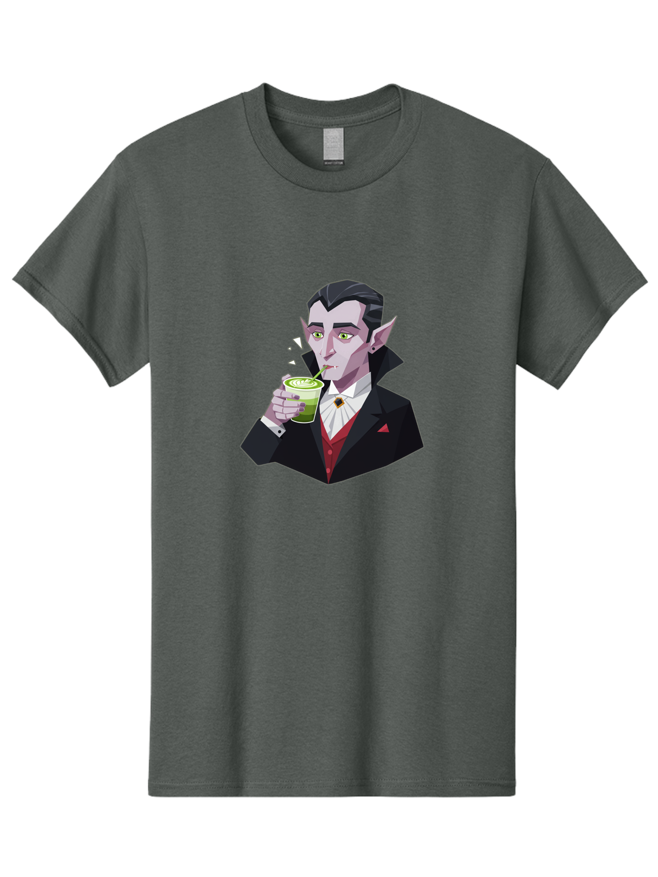 Vampire-Drinking-Matcha-5 Men'S Graphic Tee, 100% Cotton, Comfortable Casual Summer Wear, Machine Washable, Vintage Camera, Old Camera, Antique Camera, Black Camera, Classic Photography, Photography Equipment, Nostalgic Device, Film Camera, Ban899 1