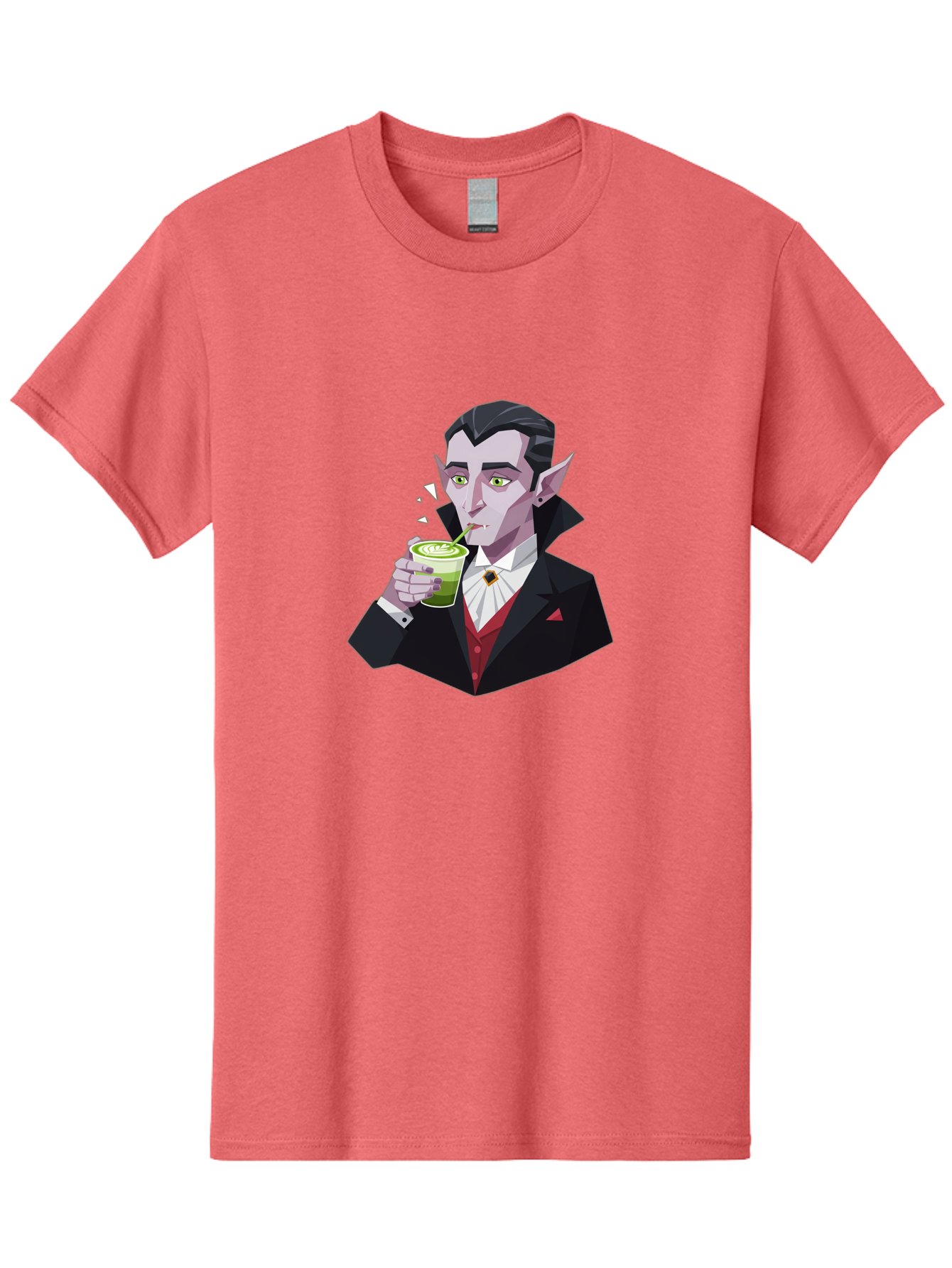 Vampire-Drinking-Matcha-5 Men'S Graphic Tee, 100% Cotton, Comfortable Casual Summer Wear, Machine Washable, Vintage Camera, Old Camera, Antique Camera, Black Camera, Classic Photography, Photography Equipment, Nostalgic Device, Film Camera, Ban899 4