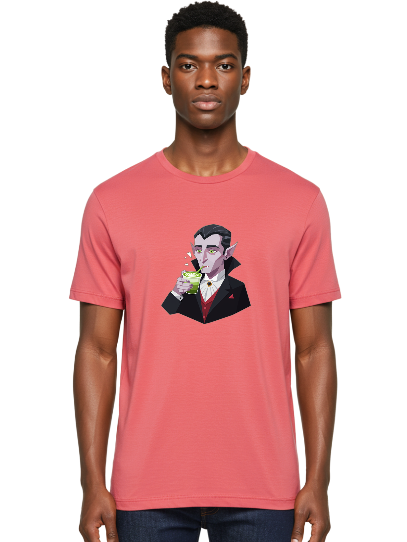 Vampire-Drinking-Matcha-5 Men'S Graphic Tee, 100% Cotton, Comfortable Casual Summer Wear, Machine Washable, Vintage Camera, Old Camera, Antique Camera, Black Camera, Classic Photography, Photography Equipment, Nostalgic Device, Film Camera, Ban899 19