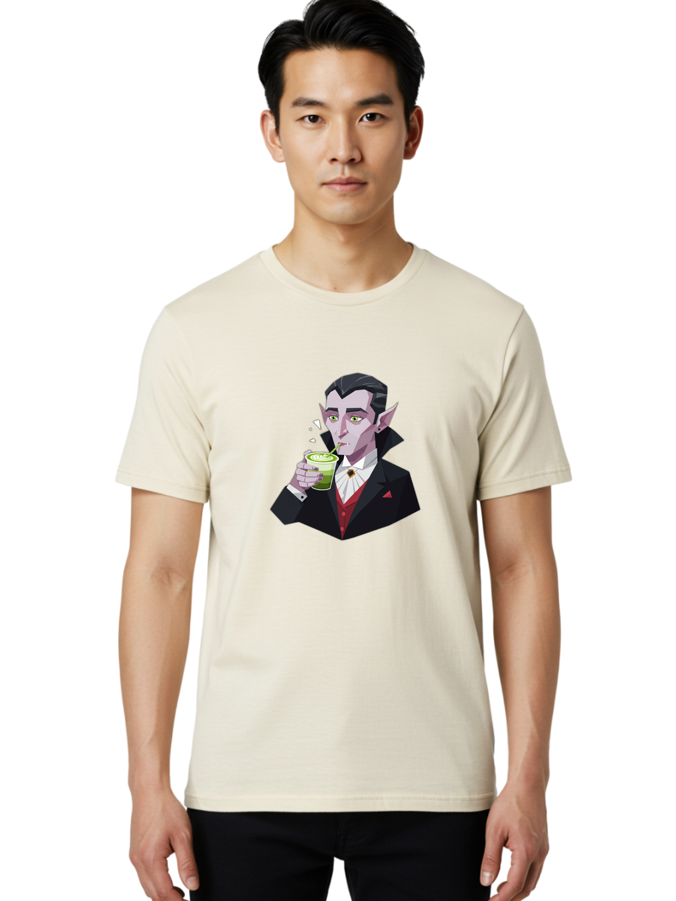 Vampire-Drinking-Matcha-5 Men'S Graphic Tee, 100% Cotton, Comfortable Casual Summer Wear, Machine Washable, Vintage Camera, Old Camera, Antique Camera, Black Camera, Classic Photography, Photography Equipment, Nostalgic Device, Film Camera, Ban899 24