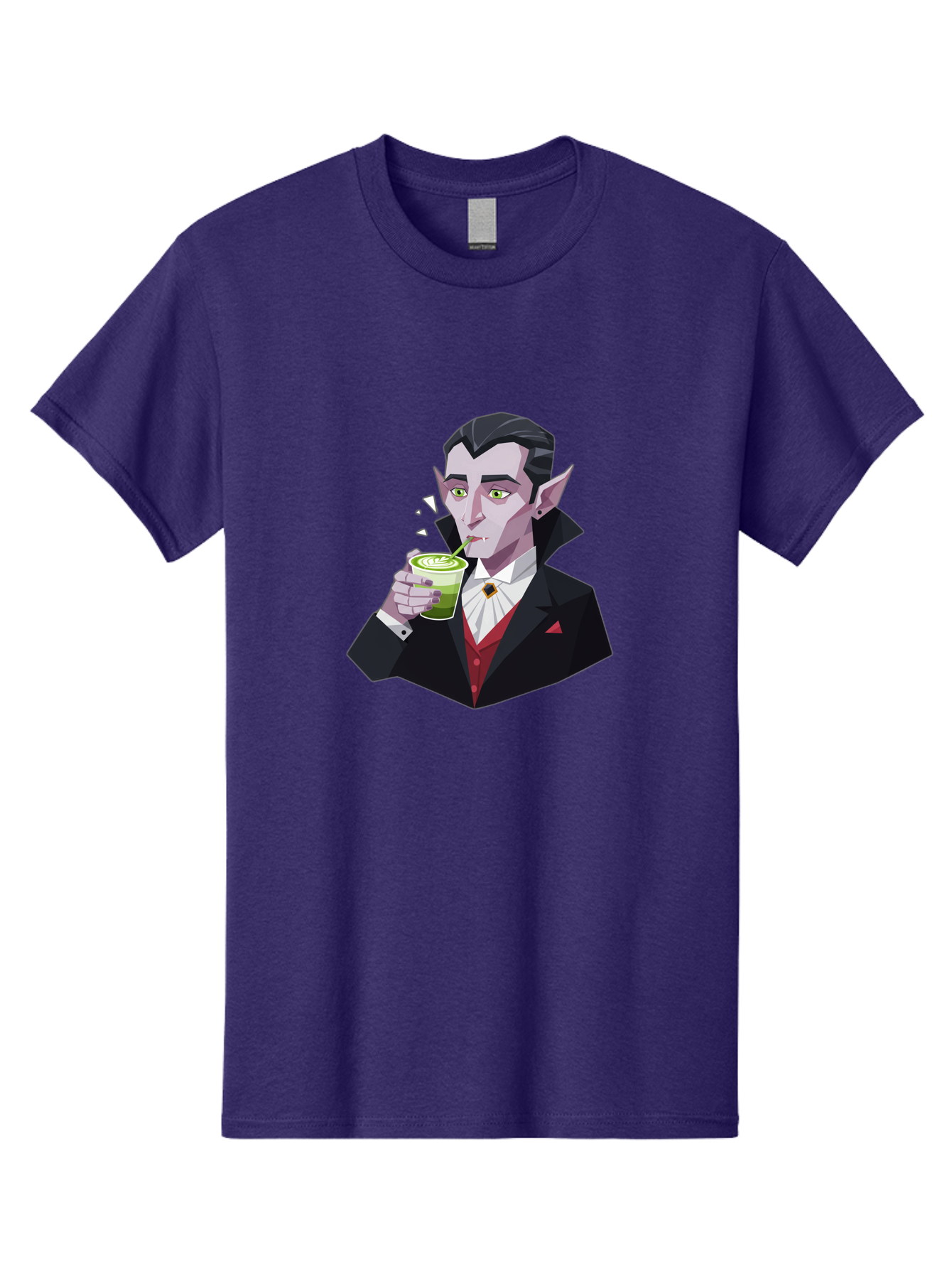 Vampire-Drinking-Matcha-5 Men'S Graphic Tee, 100% Cotton, Comfortable Casual Summer Wear, Machine Washable, Vintage Camera, Old Camera, Antique Camera, Black Camera, Classic Photography, Photography Equipment, Nostalgic Device, Film Camera, Ban899 3